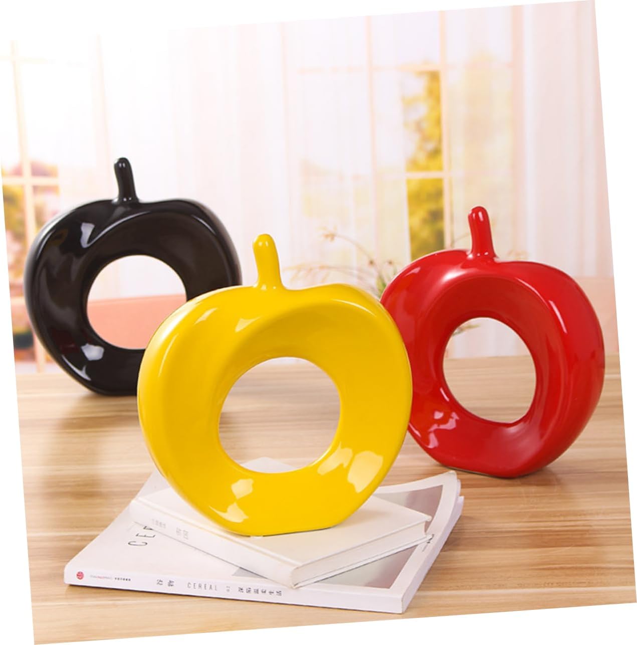 1pc Ceramic Figurine Decor Adorable Yellow Sculpture for Home Office Desktop Decoration for Living Room Bedroom Room