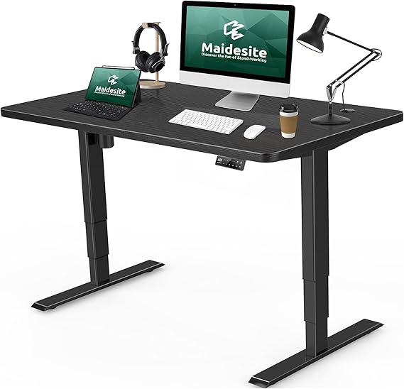 Amazon.co.jp MAIDESITE Electric Rising Desk, Standing Desk, Height Adjustable Desk, Ergonomic