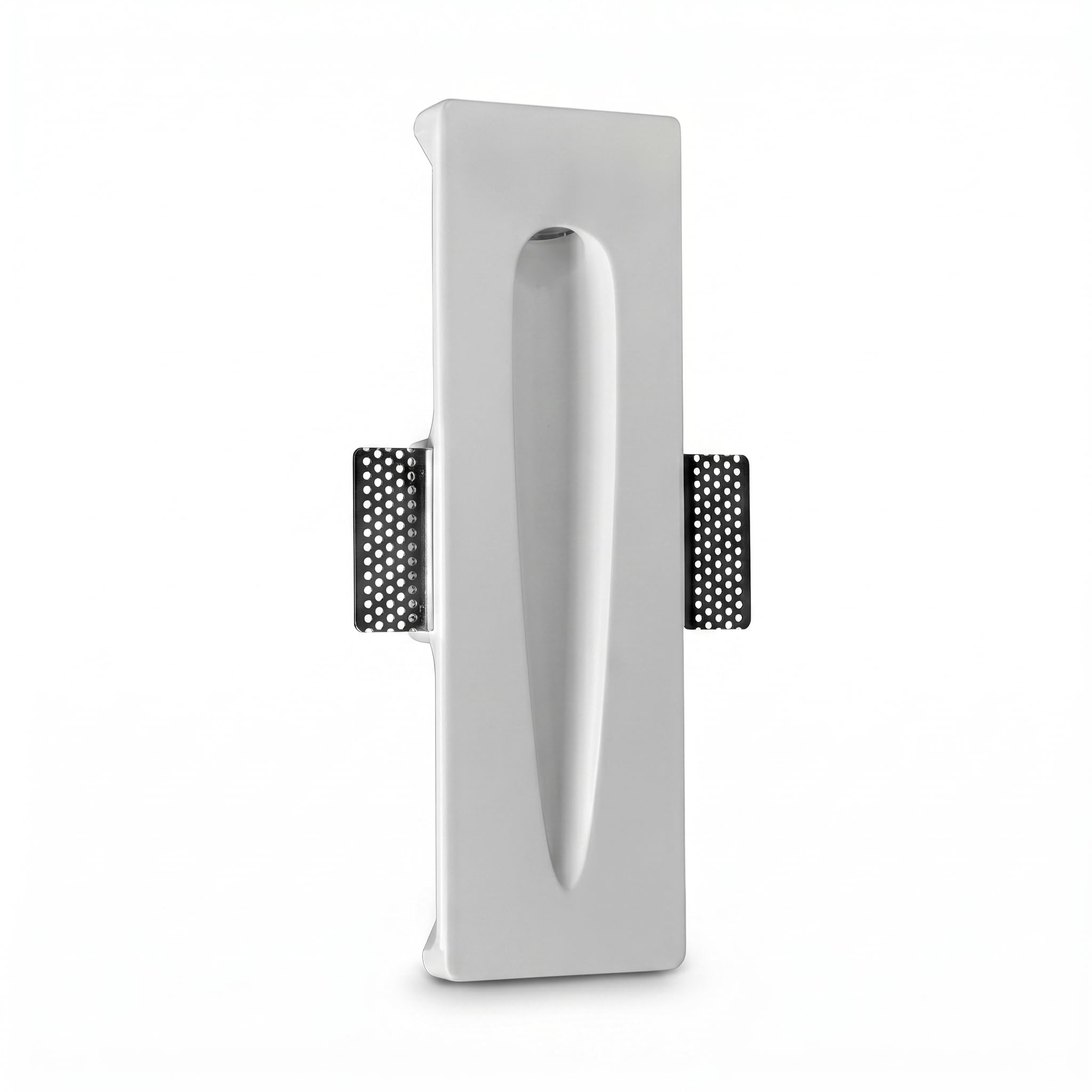 BARCELONA LED Applique Murale Encastrable Plâtre 100x320mm Blanc Trimless 1W 2700K Blanc Chaud, Spot LED Mural en Plâtre et, Design Classique Moderne et Luxe pour Cloison Placoplâtre