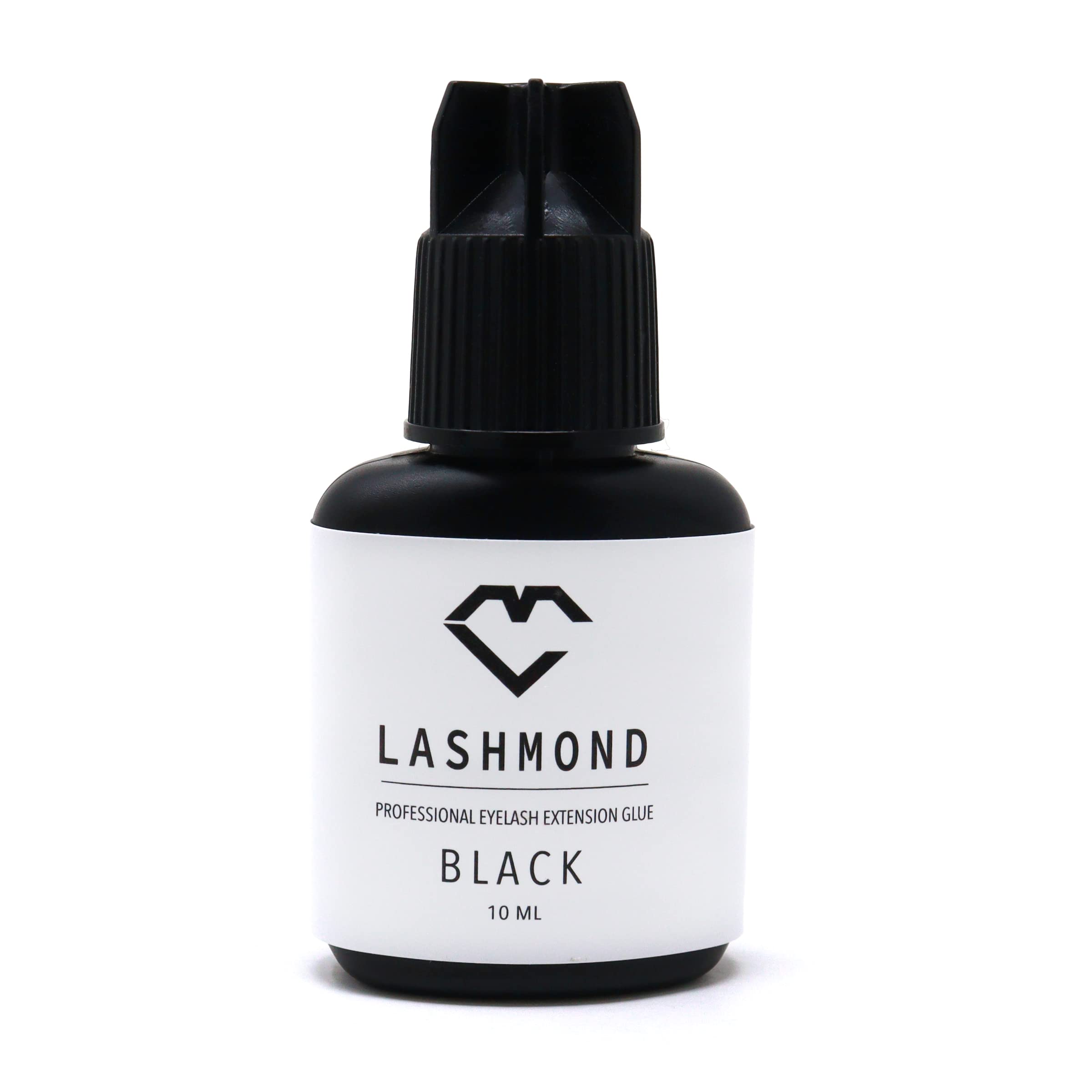 Lashmond Pro Strong Eyelash Extension Glue Black-Lash Adhesive (10 ml) / 2-3 Sec Drying time/Retention – 6 to 8 Weeks/Maximum Bonding Power/Black Adhesive for Semi-Permanent Extensions