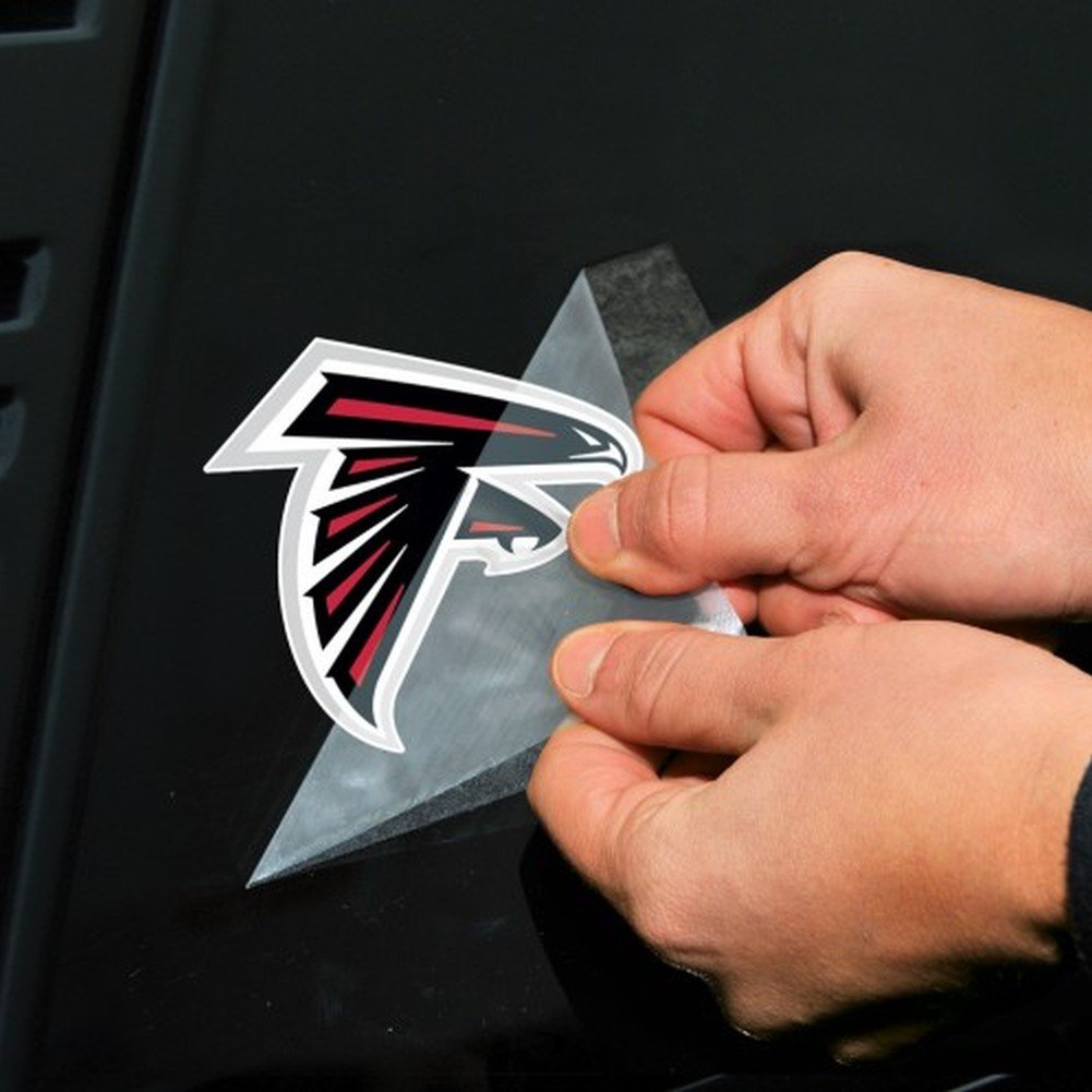 NFL Atlanta Falcons 63036011 Perfect Cut - Adesivo colorato, 10,2 x 10,2 cm, colore: Nero