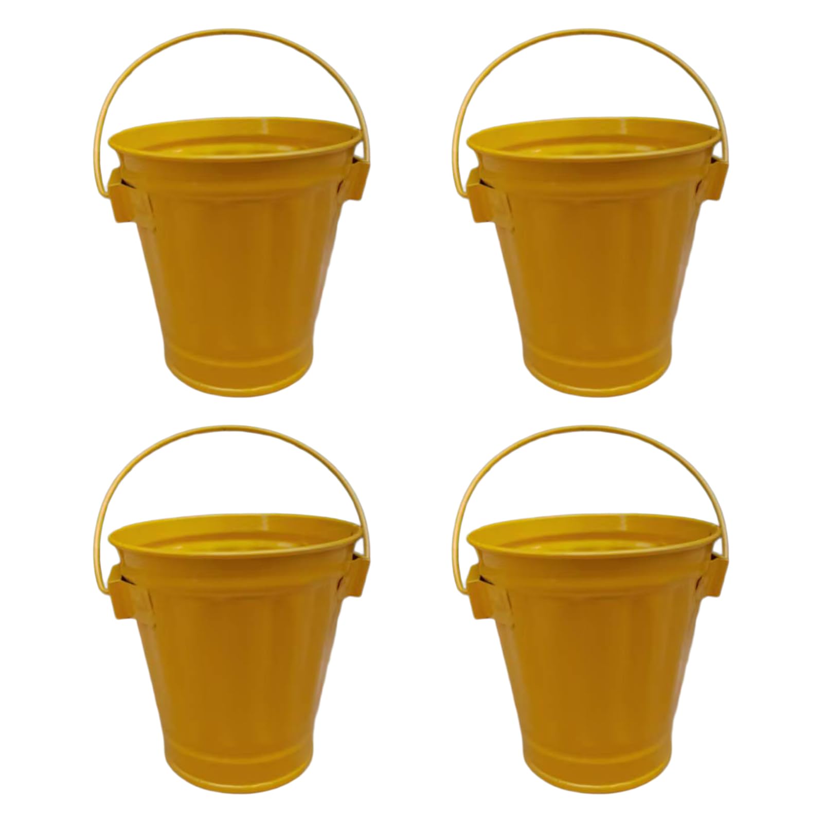 4 Pack Decorative Pails Iron Container with Handles Suitable for Candy Storage Classroom Supplies and DIYer Garden Planting Containers