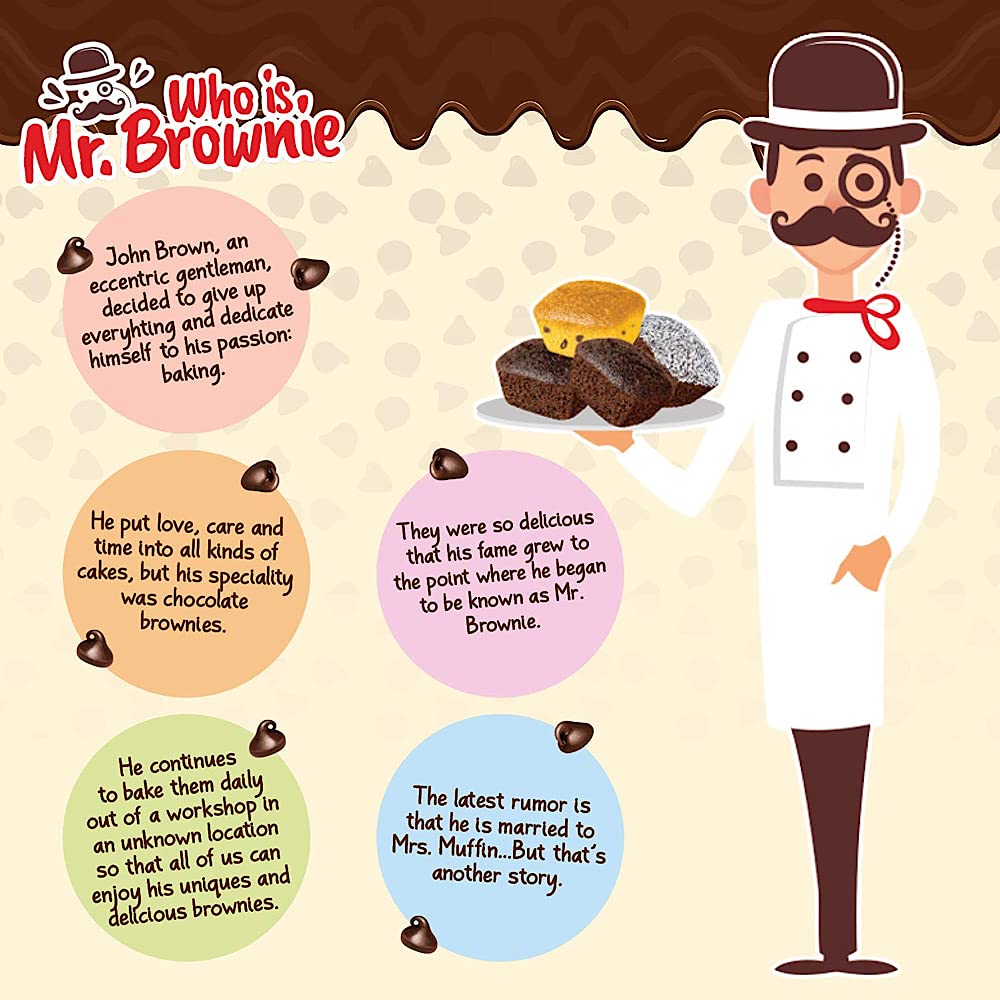 Mr. Brownie Cakes Brownies Sabor Limón Bolsa de 8 Unidades 12 Bolsas 192 Unidades Snack Individual