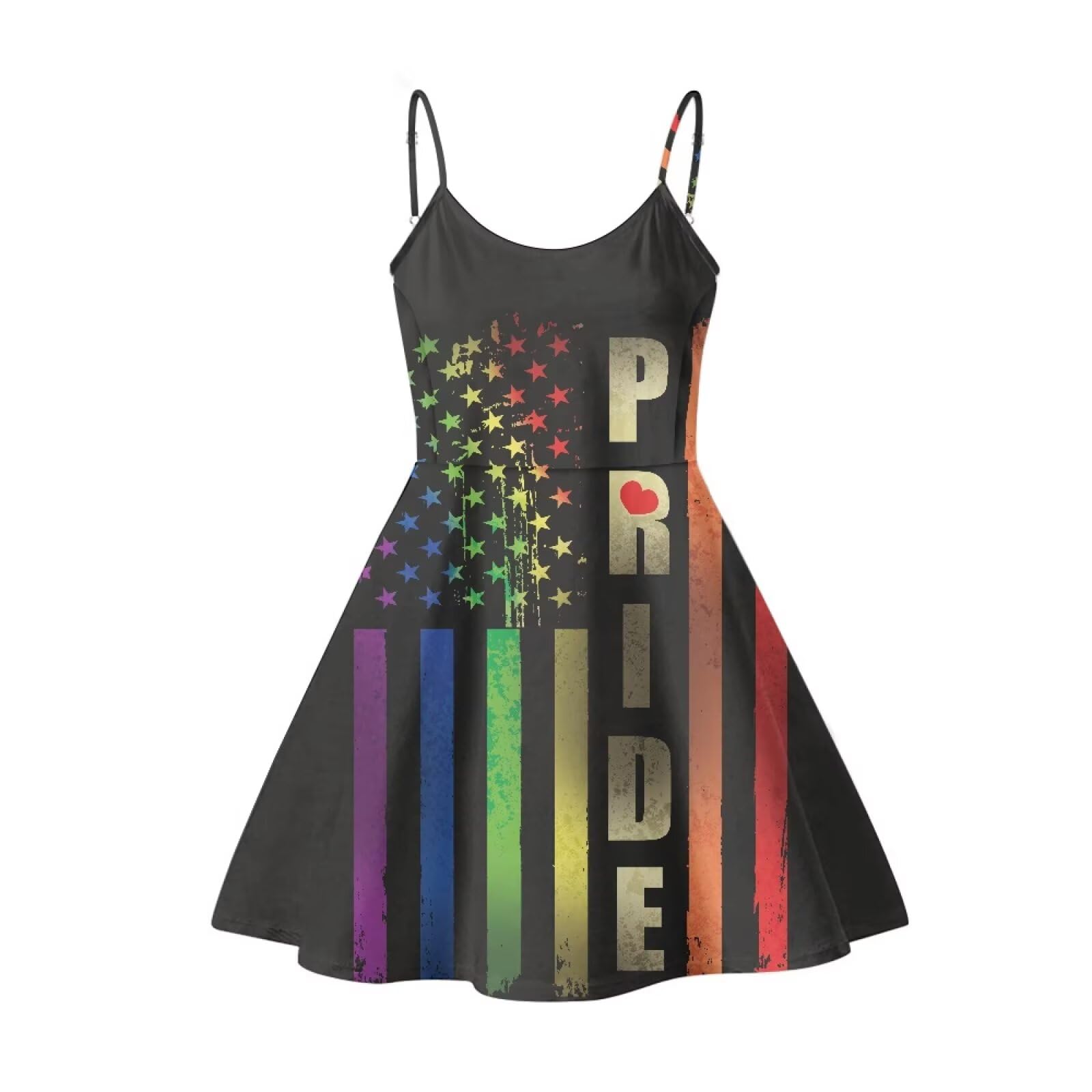Women's Spaghetti Strap Dress Summer Casual Swing Sundress Girls Beachwear Swing Mini Dress