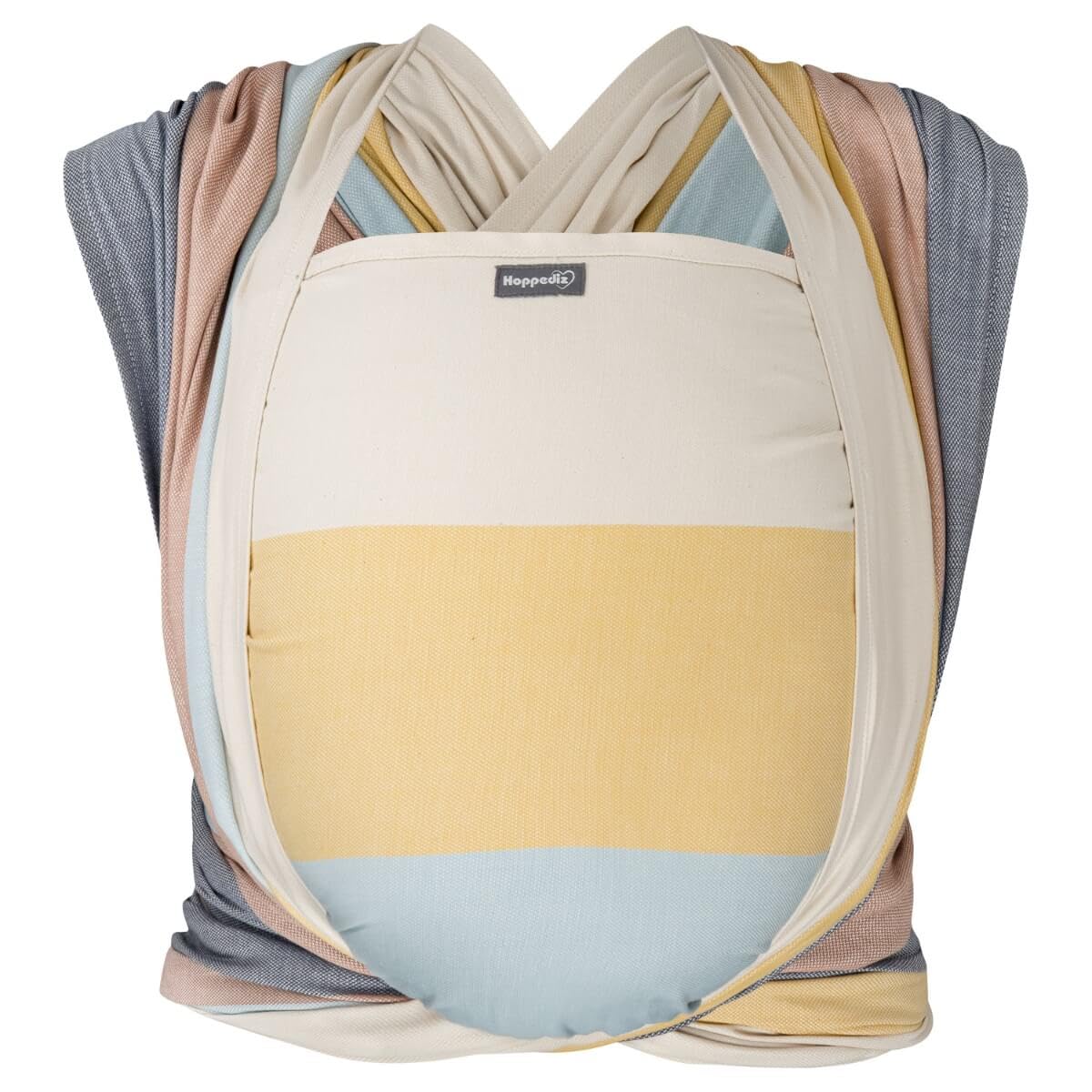 Hoppediz Baby-Tragetuch, Porto, 4,60 m | Ab Geburt, Neugeboren bis Kleinkind, Ultraleichtes Sommertuch, 100% Baumwolle