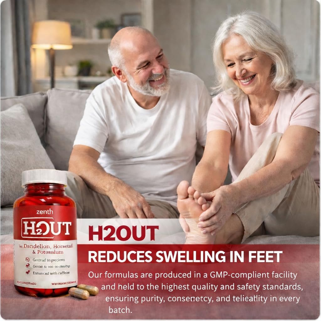 H2OUT for Swollen Leg, Feet and Ankles Relief - How Do These Water Pills for Swollen Legs and Feet Work? This Natural Diuretic Includes Proven for Water Retention: Electrolytes, Dandelion, & Caffeine