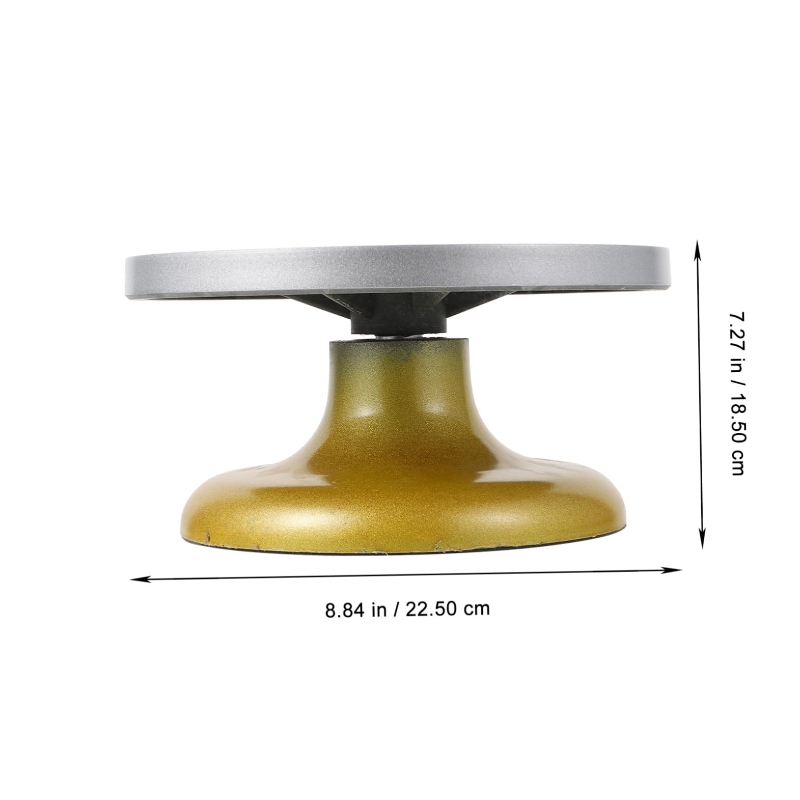 PRETYZOOM Drehteller für Kuchen 22, 5cm Verdickt aus Kunststoffstahl | Lagerverbindung, Stabil und Gleichmäßig, für Torten Dekorieren, Backzubehör für Tortendekoration