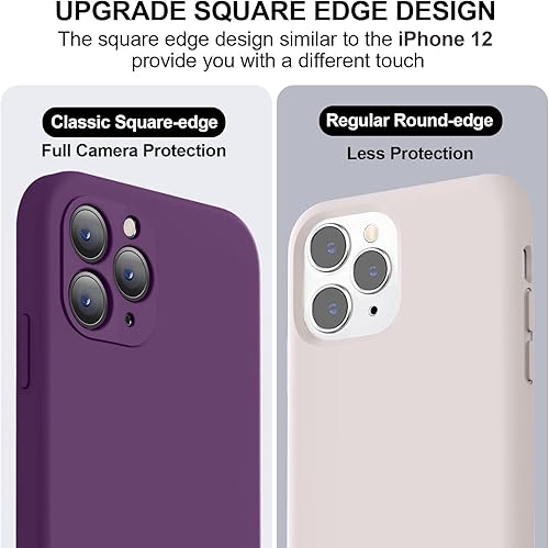 Miniatura 3 de Vooii Funda compatible con iPhone 11 Pro Max, silicona líquida mejorada con bordes cuadrados protección de cámara forro de microfibra suave