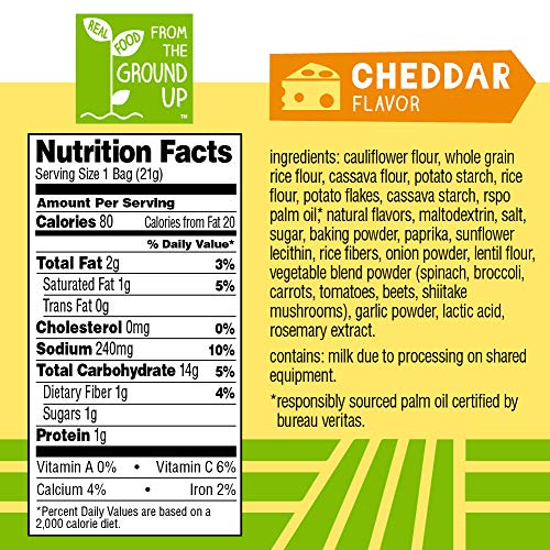 Cauliflower Cheddar Crackers Snack Pack, 30ct (3 packs @ 10 x 0.75oz bags)
