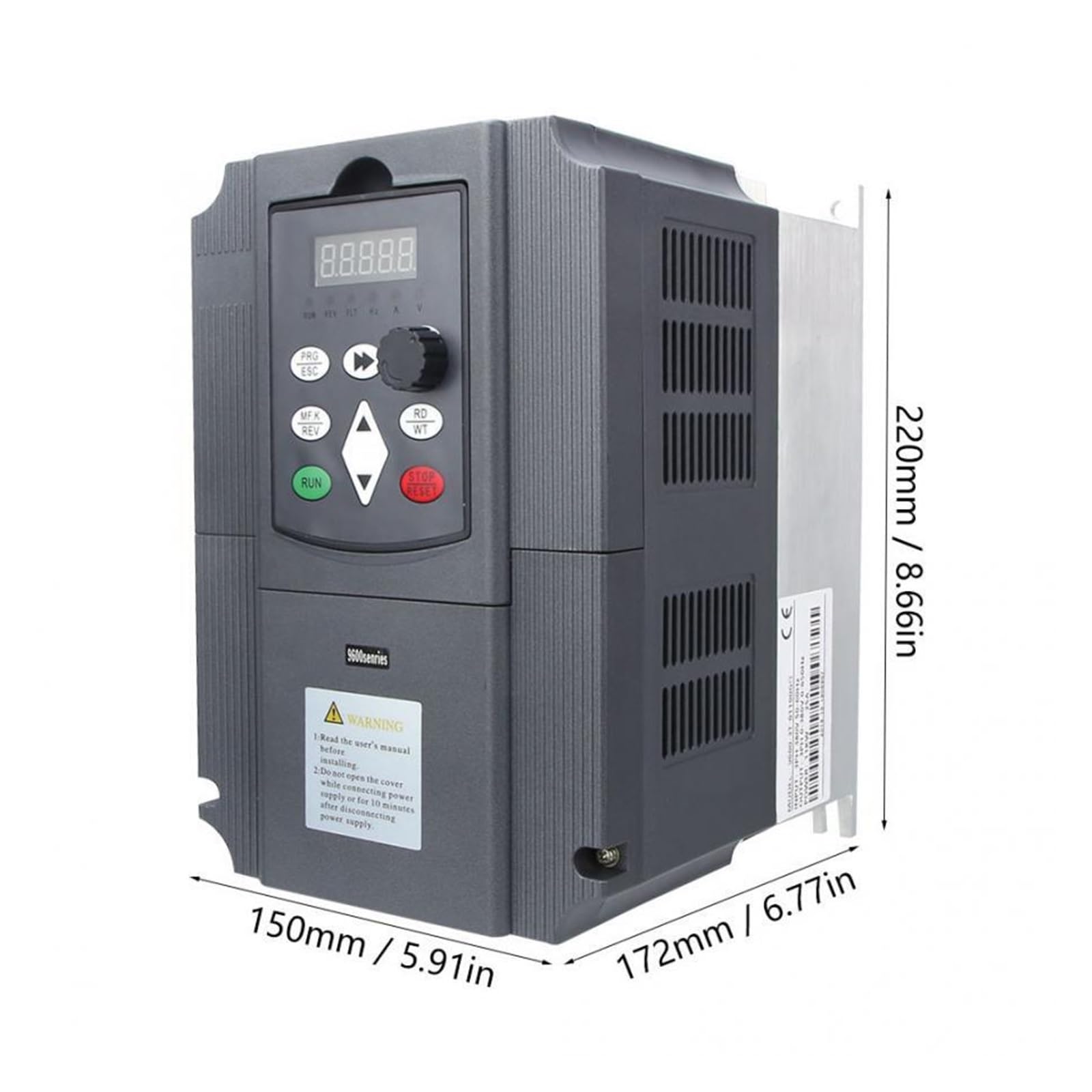 Inverter di frequenza VFD AC 220V a 380V 30KW(40HP) Azionamento a frequenza variabile Regolatore di velocità trifase Convertitore di frequenza VFD Motore Inverter(220V to 380V 7.5kw)