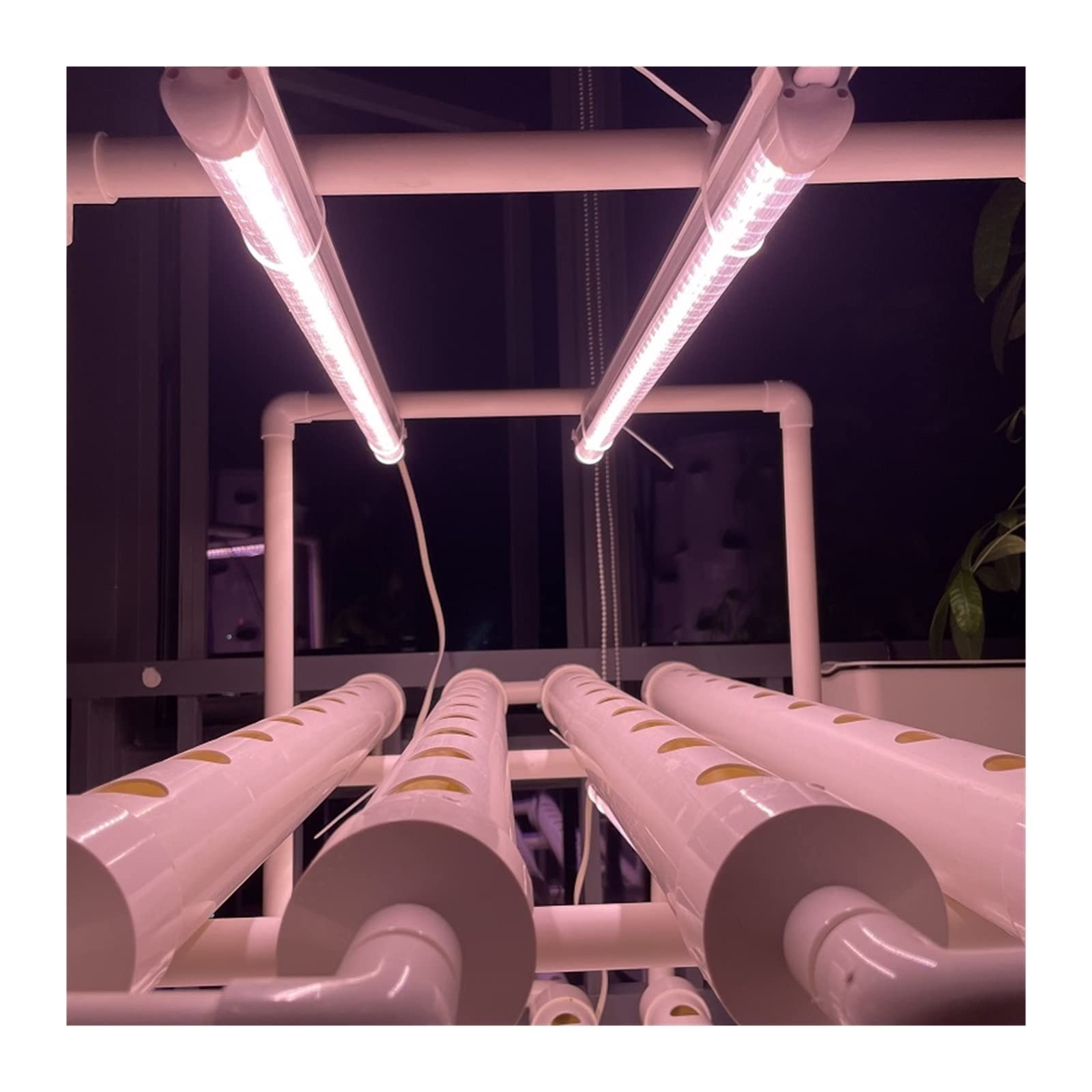 Wieża hydroponiczna Pionowe zestawy do uprawy hydroponicznej pcv 108 otworów z oświetleniem LED do sadzenia sałaty wtyczka ue miejska szklarnia wewnętrzna