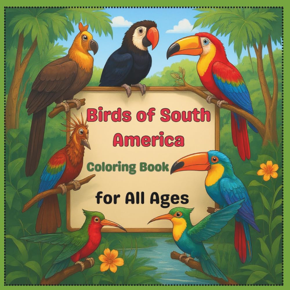 Birds of South America: Coloring Book for All Ages
