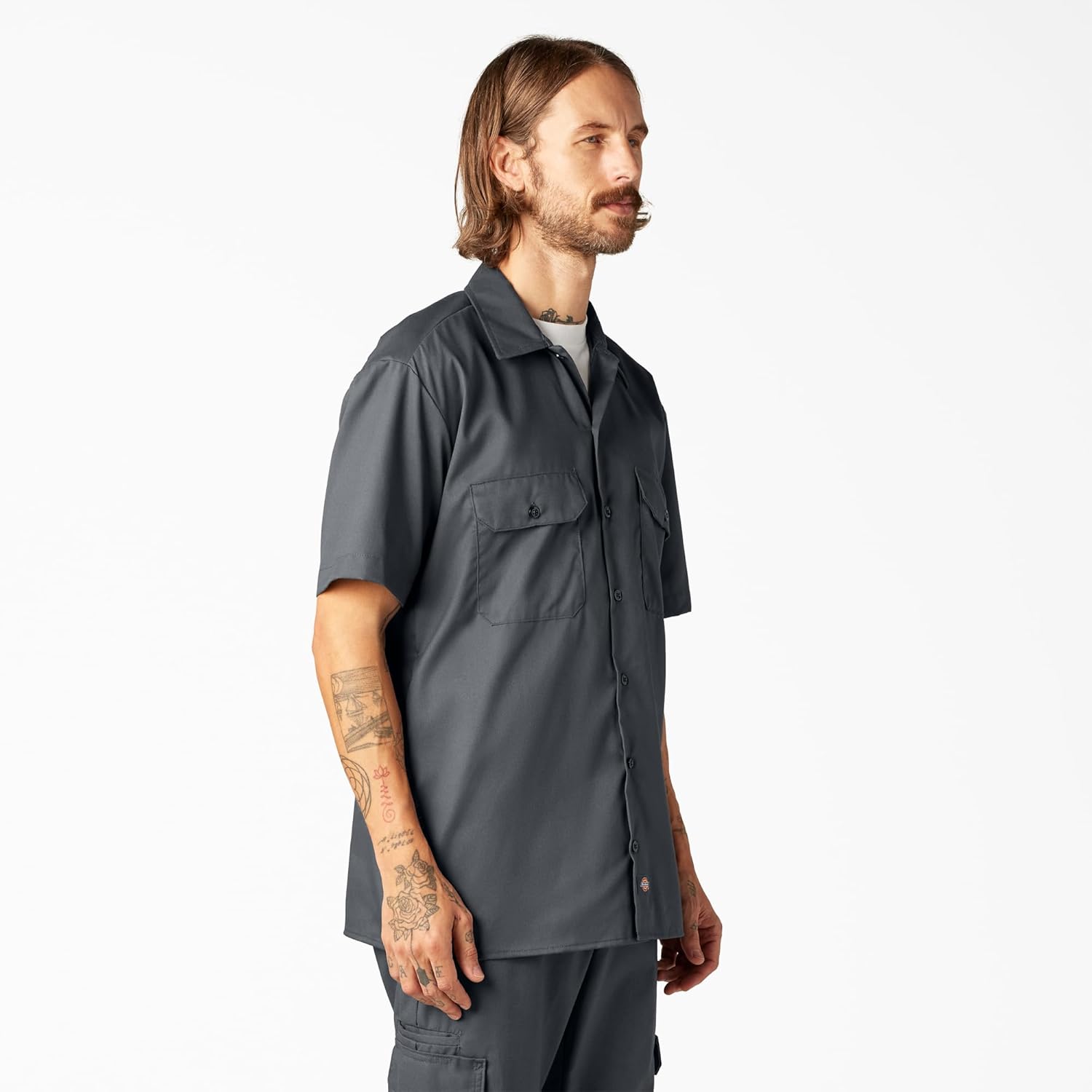 Dickies Mens Flex Relaxed Fit Short Sleeve Work Shirt - Image 3