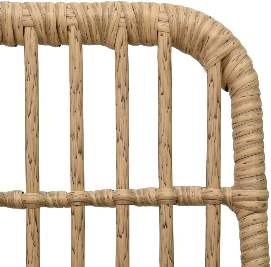 3 Piece Bistro Set,Backyard Furniture,Backyard Decor,Balcony Bar,Afternoon Tea Suit,Conversation Furniture,Perfect for Patio, Garden, Porch,Family Room,Sitting Area, Poly Rattan Oak