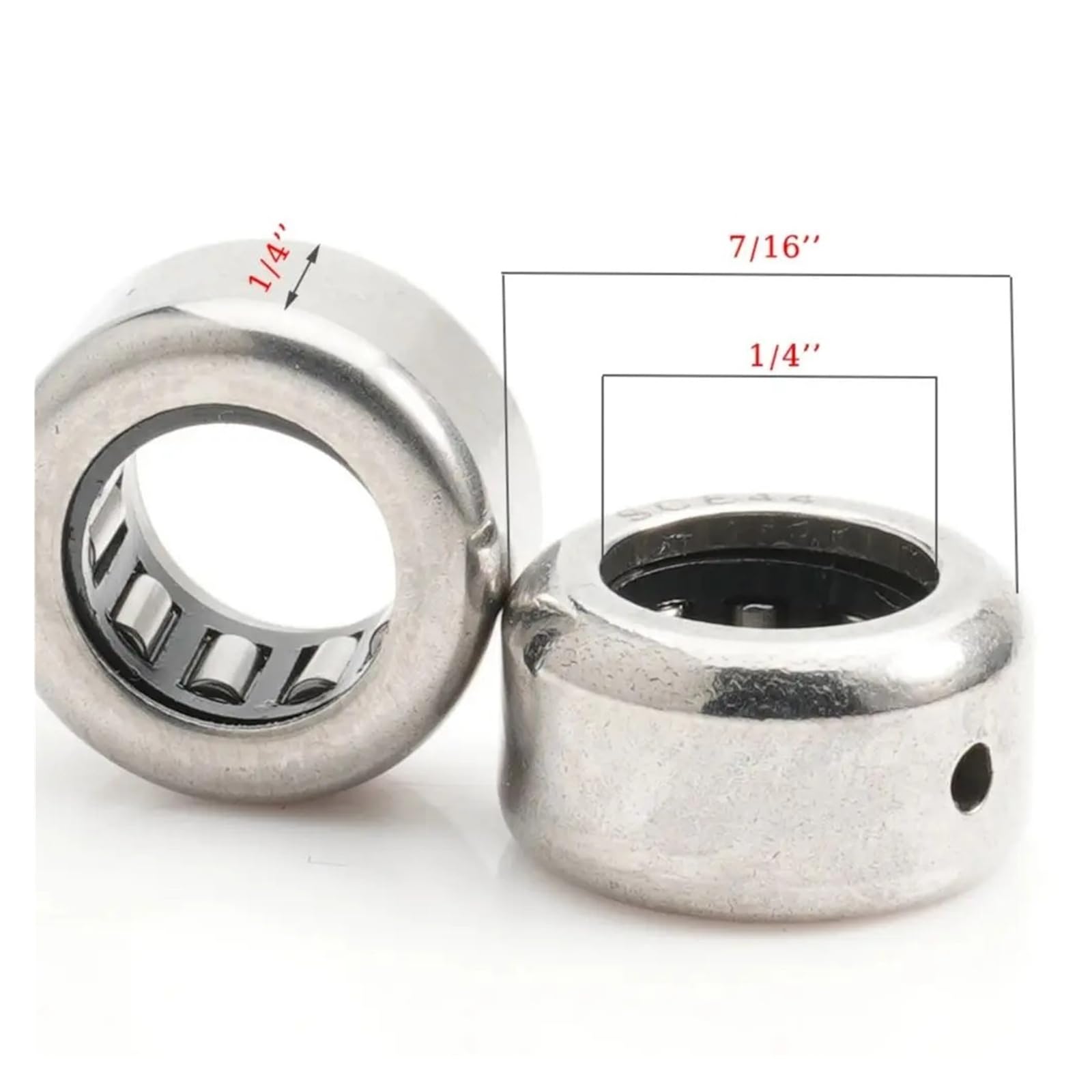 (5 pièces) SCE44 6,35*11,112*6,35mm roulement à aiguilles coupelle estampée