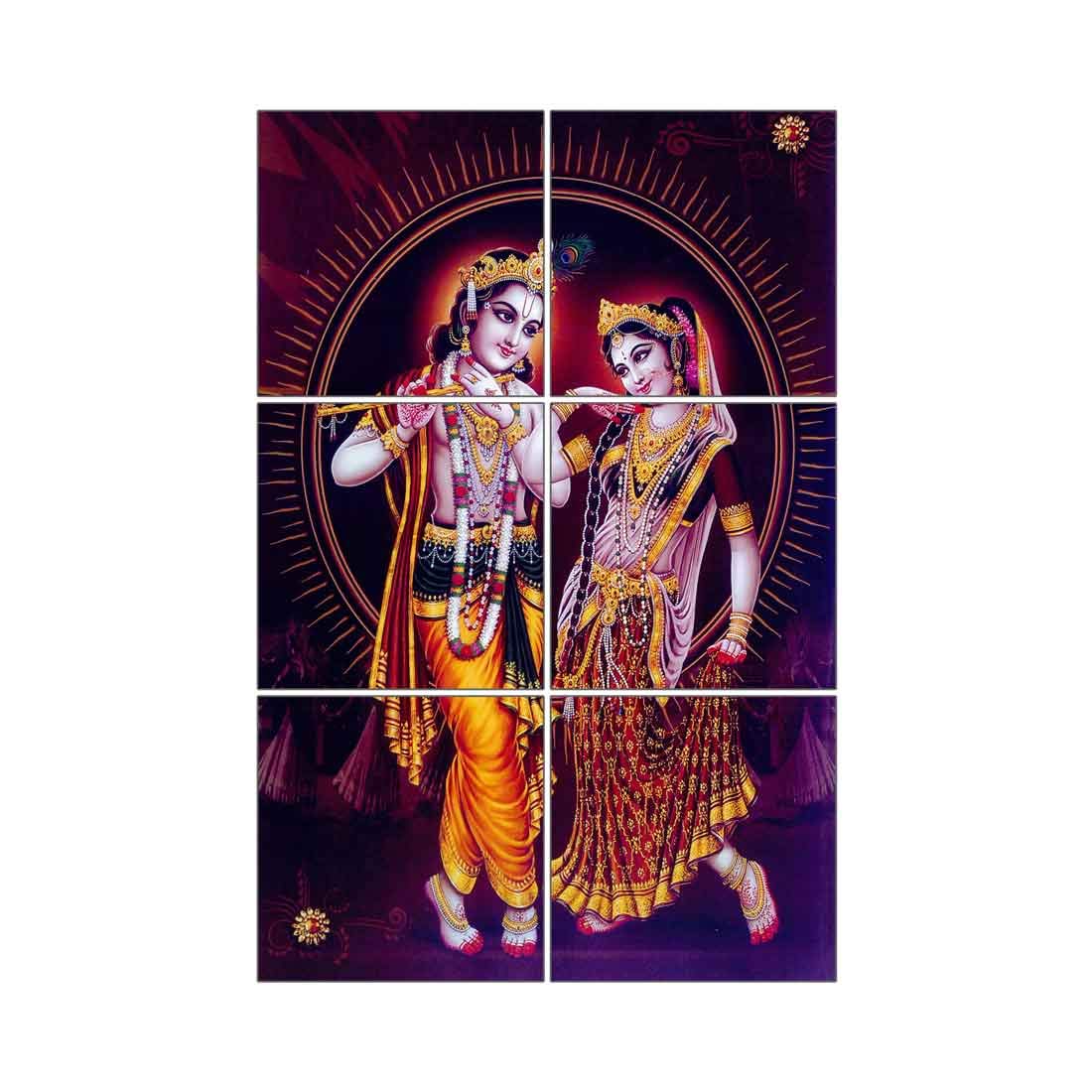 NISH! Radha Krishna Printed Picture Highlighter Tile Mural Backsplash