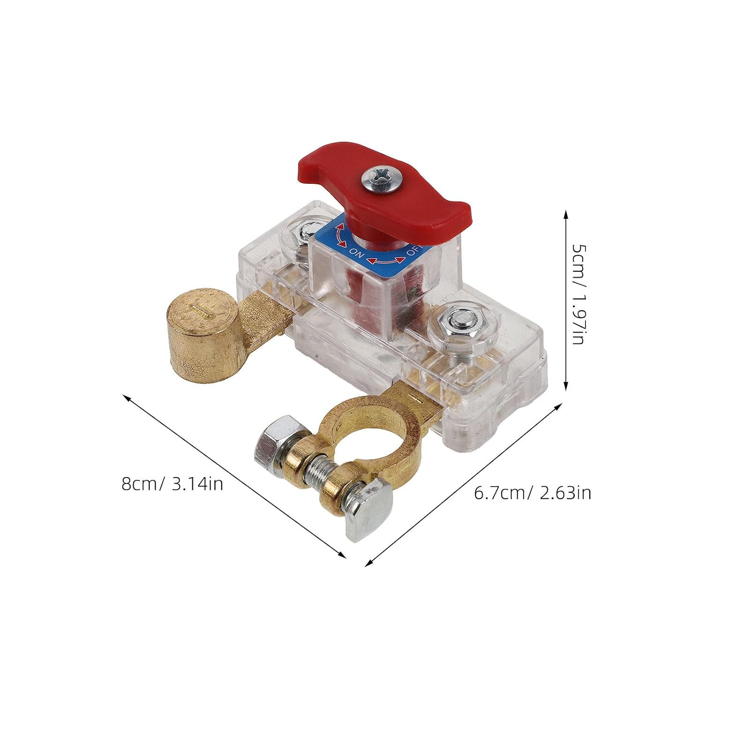 Top Post Battery Disconnect Switch - Car Battery Disconnect Switch - 12V 24V Cut/Shut Off for Car RV Boat Truck ATV Negative Terminal