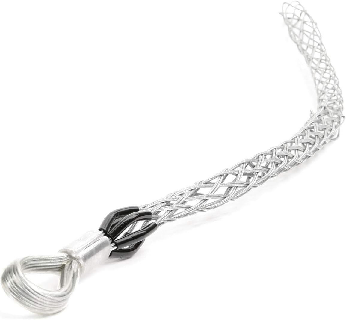 Woodhead 35942 Pulling Grip, Medium Duty, Flexible Eye, Short Length, T-Type, 6800lb Approximate Break Strength, .250" Cable Eye Thickness, 24.00" Mesh Length, .75–.99" Cable Diameter