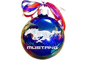 Sparkling Ford Bronco Christmas Ornament with Silver Glitter Accents