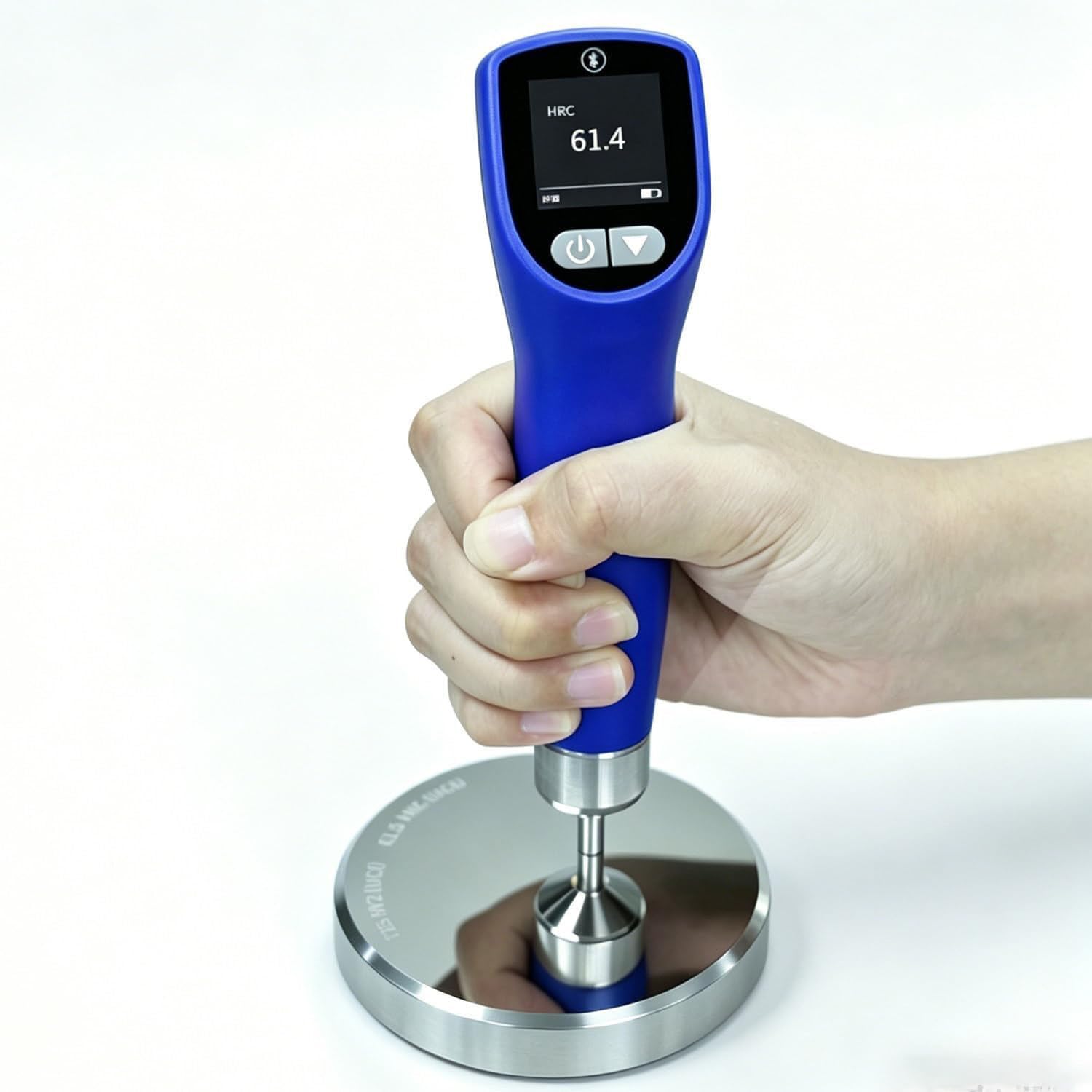 MLYYYDSS Ultrasonic Hardness Tester, Portable Testing Equipment with Calibration Block & 2 Probes, Measuring Range 170 to 960 HLD for Steel, Iron, Bronze, Copper