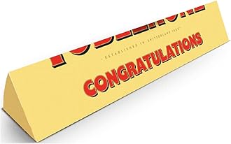 Personalised Milk Chocolate Toblerrone With Honey Almond Nougat 100g || Delicious Toblerrone chocolate, with an adorable Personalised Message (Congratulations)