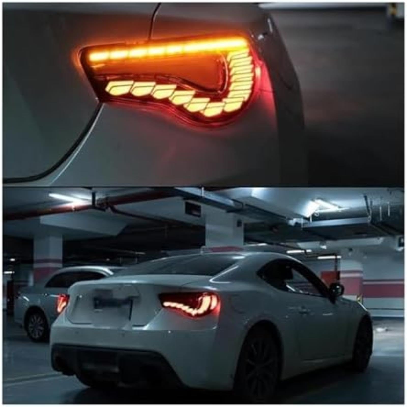 Dla TOYOTA, 86 2012-2020 tylne światła cofania Car Styling 2 szt. Tylne światła zespoły świetlne kierunkowskaz Lampka kontrolna lusterka bocznego (2pcs Smoke) Lampka (2pcs Smoke)