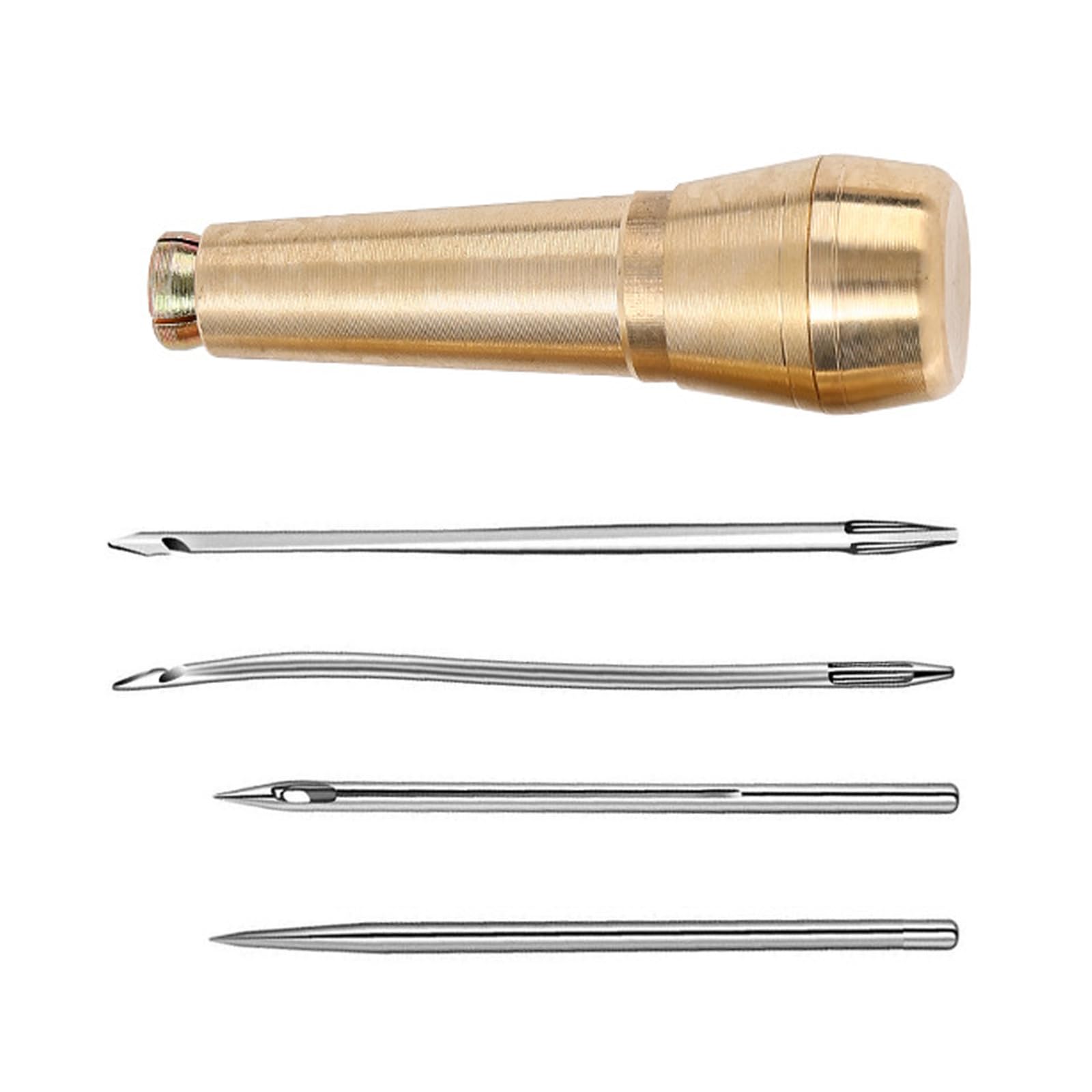 4 / 5Pcs Professional Leather Sewing Tool Hook Needle Leather Sewing Awls Needle with Handle for Shoe Repair Hook