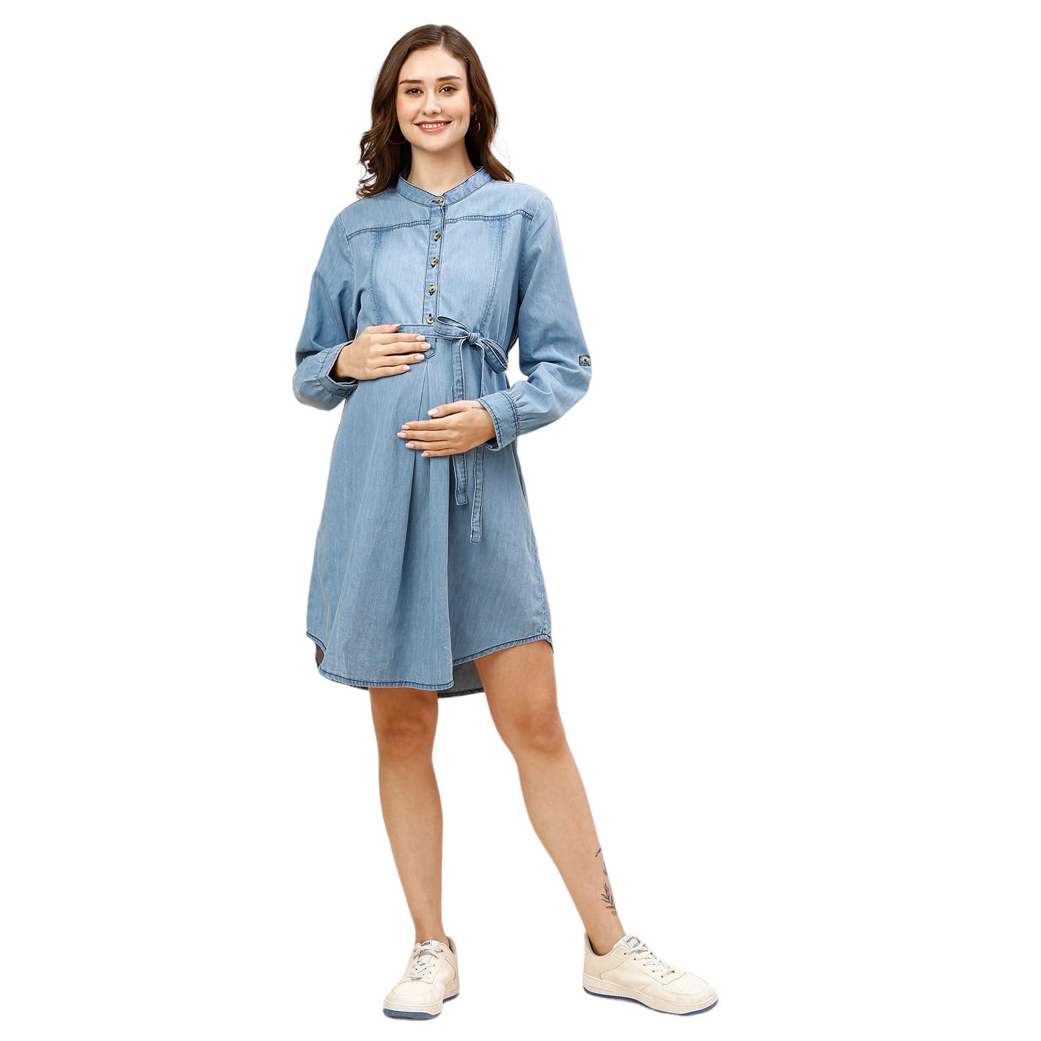 momtobe Women's Fit and Flare Above the Knee Dress-picture-35