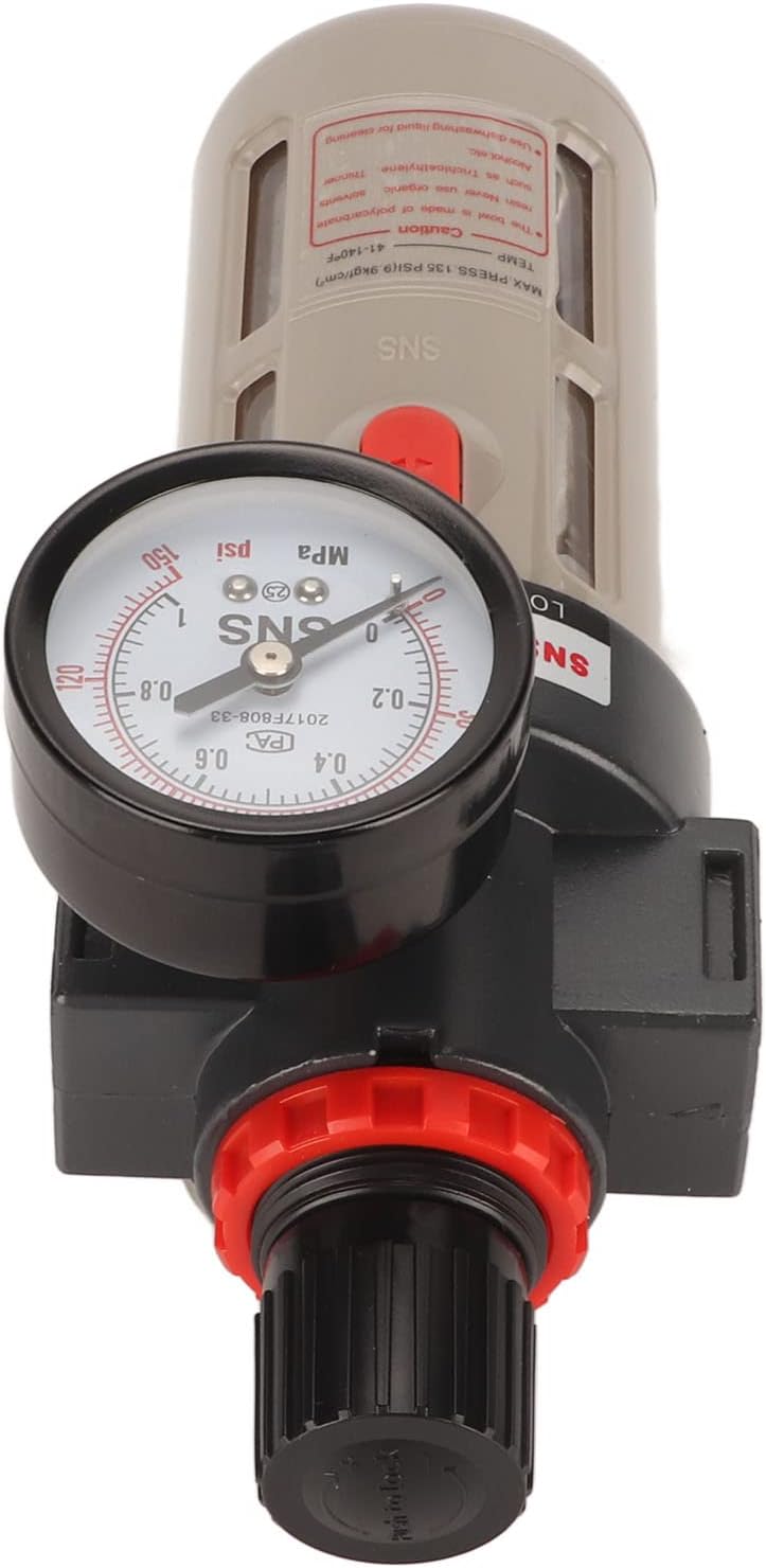 Air Compressor Filter G3/8 Air Compressor Filter, Oil Water Separator Pressure Regulator Combo Oil Water Separator 1.0MPA with Stable for Replacement