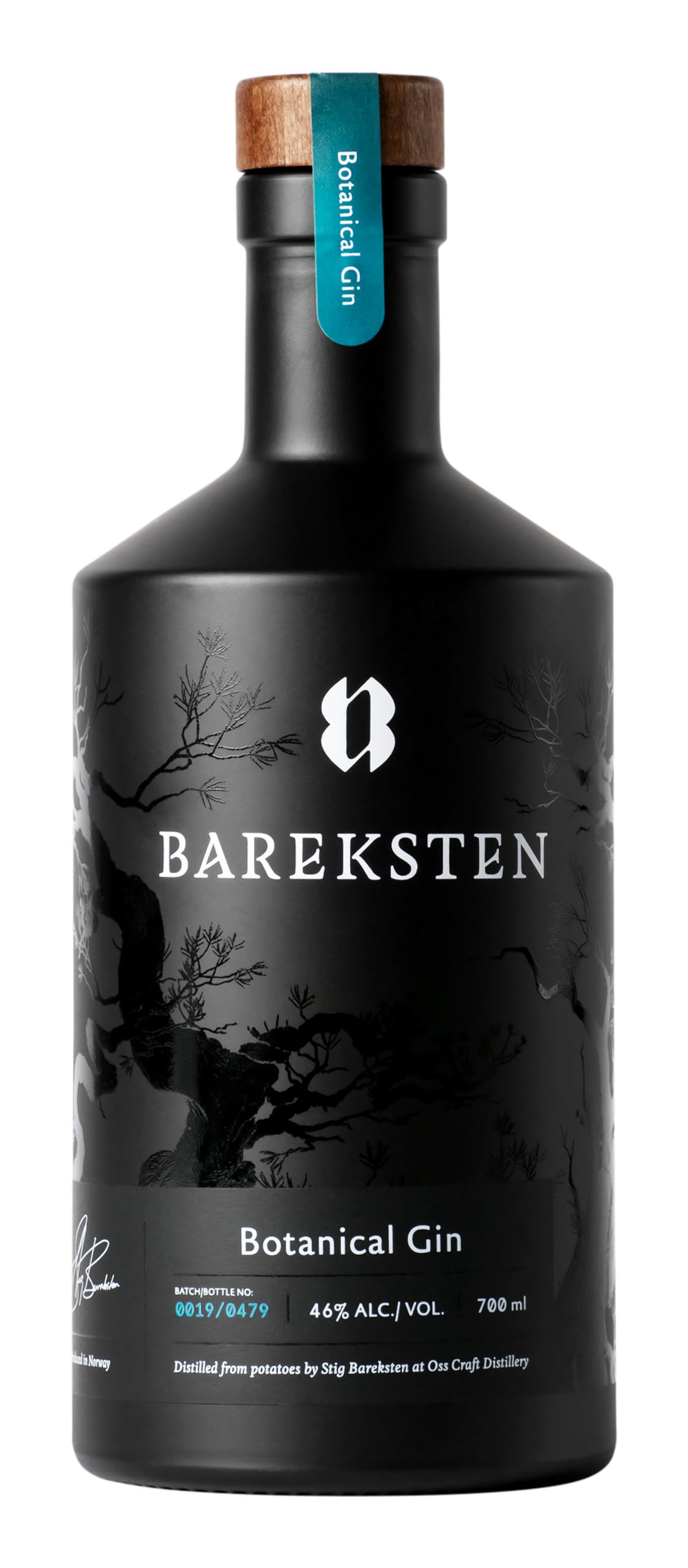 Bareksten | Botanical Gin | 1 x 700ml | Premium gin with sublime fruity expression | with herbs and berries | Produced in Norway | Small batch