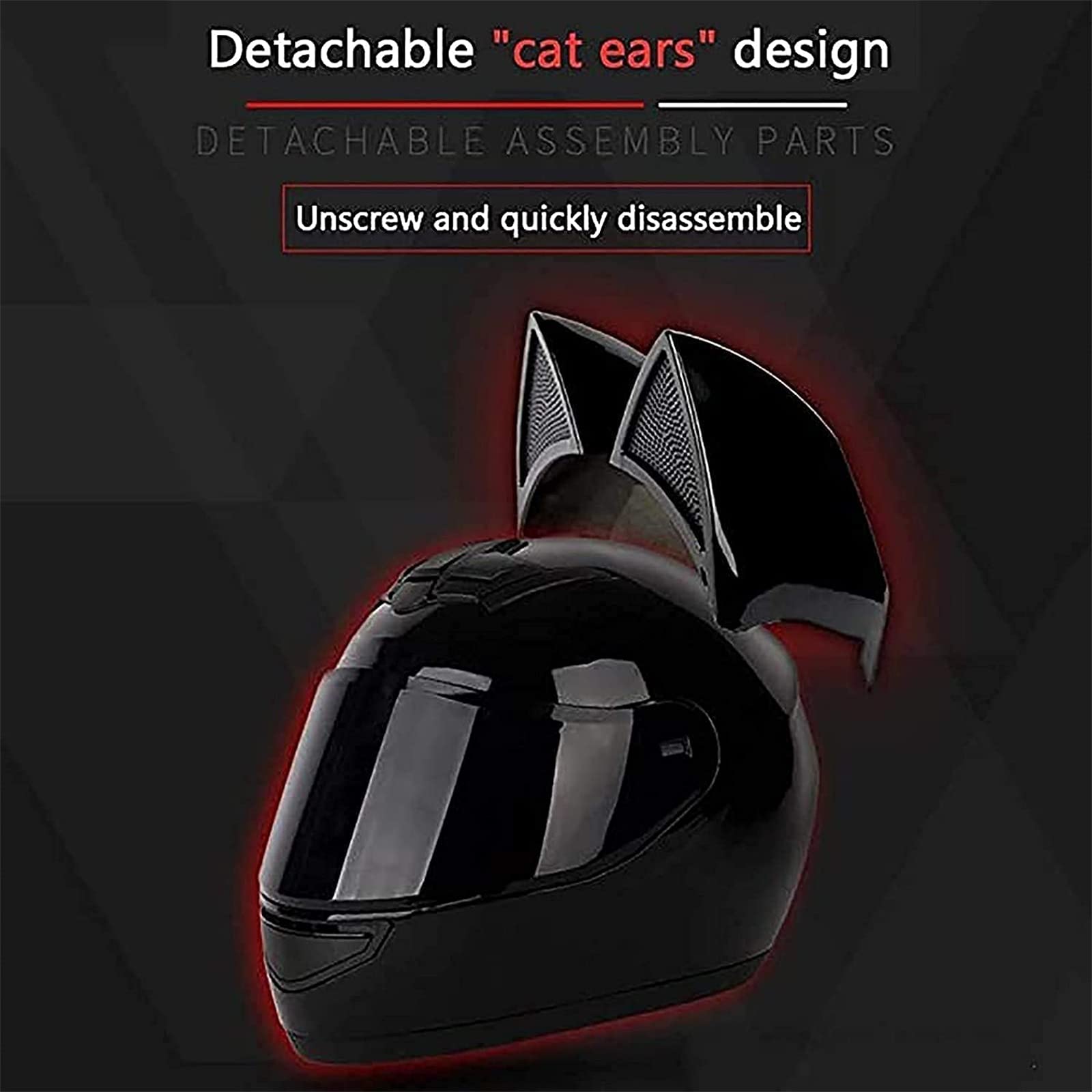 Cat Ears Integral Kaski Bluetooth Kask Motocyklowy Rozpinany Modułowy Kask Zintegrowany ECE Certyfikowany Dorosłych Kaski Motocyklowe Dla Mężczyzn Kobiet Skutery Kaski Motocyklowe