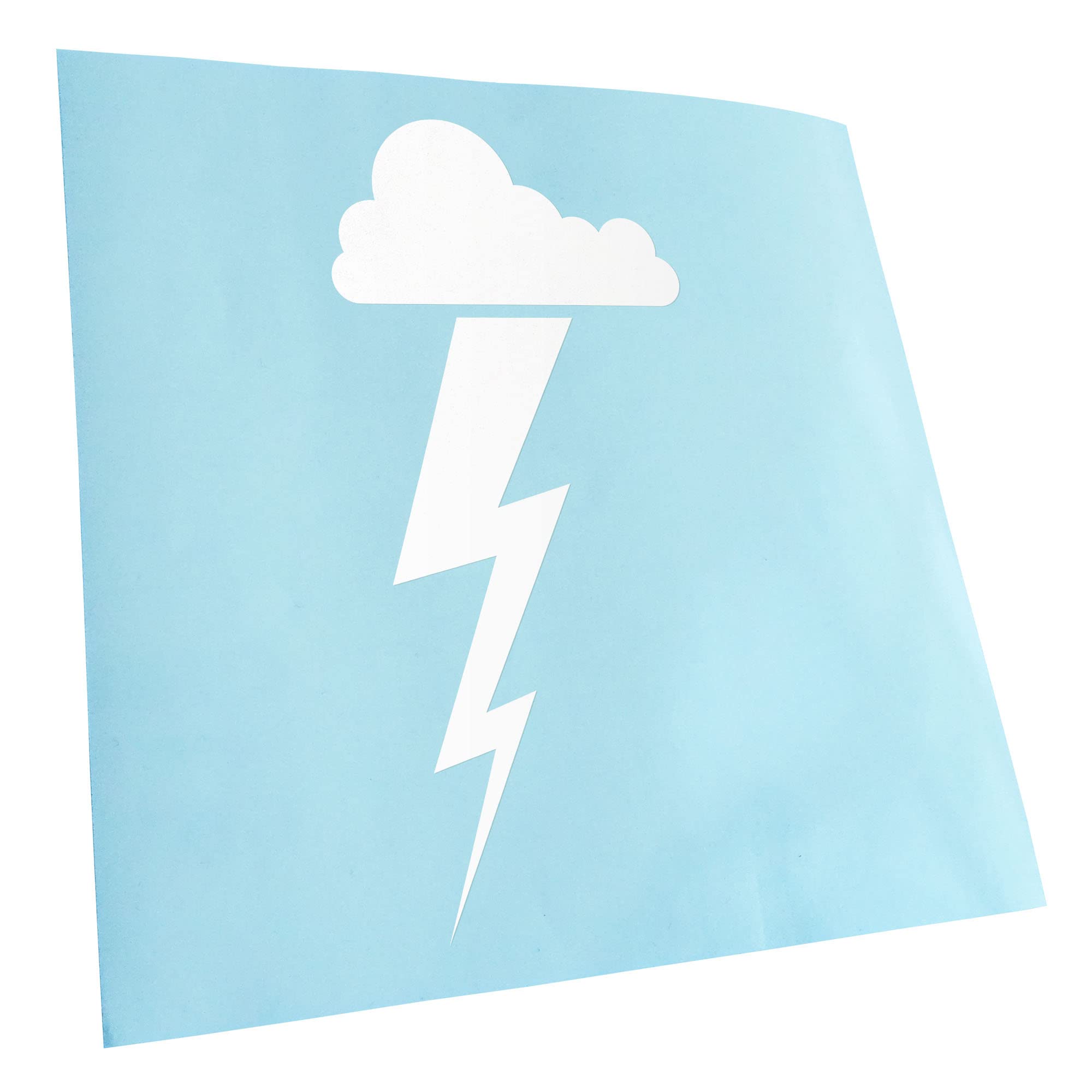 Kiwistar - Car Sticker - White - 40 x 20 cm Thundercloud Lightning - Rear Window Car Sticker Weatherproof for Car Truck Moped Truck - Sticker Exterior Self-Adhesive Tuning Accessories for Window