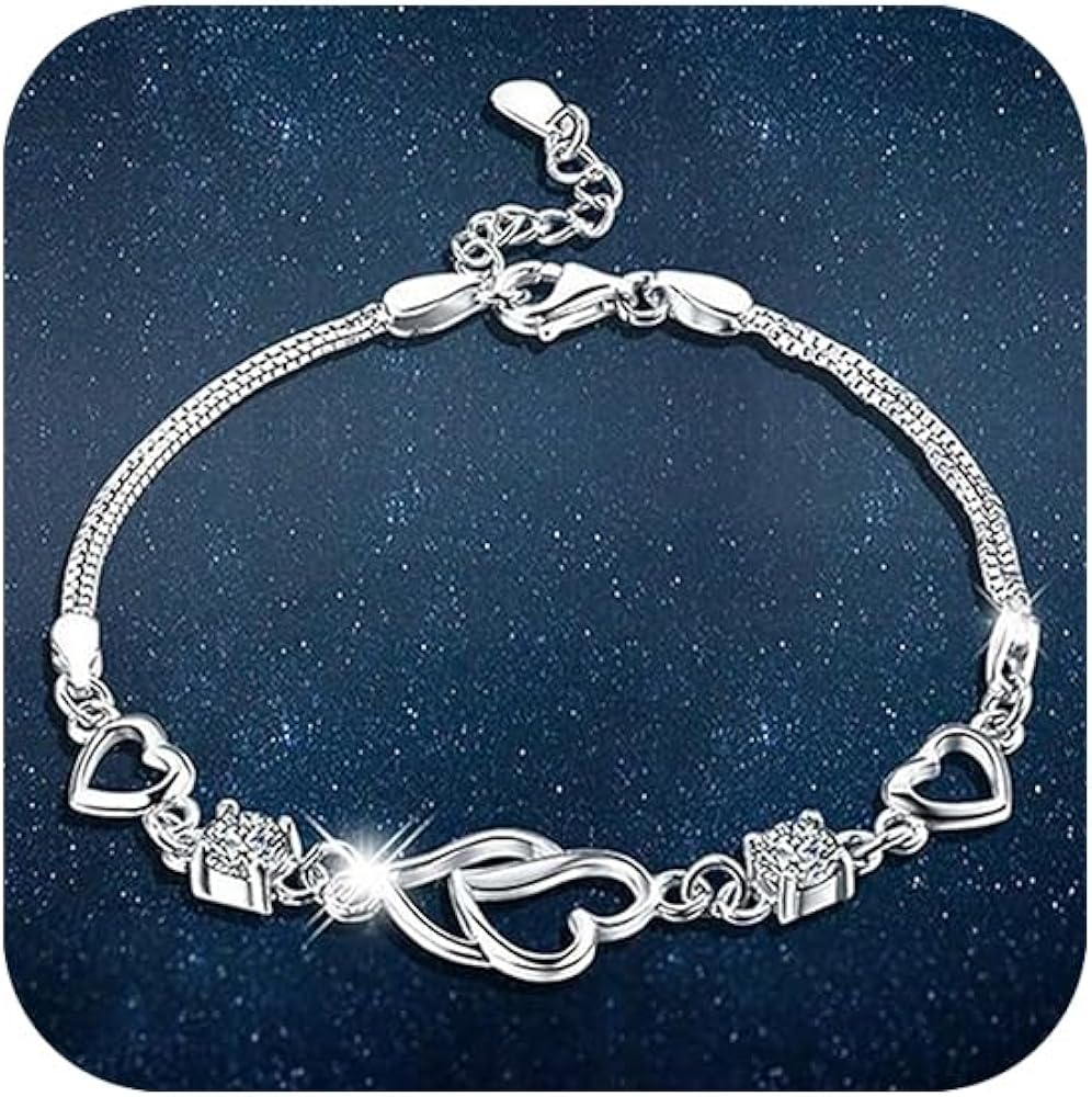 Amazon.com: 925 Sterling Silver Bracelet Simple Adjustable Bangle