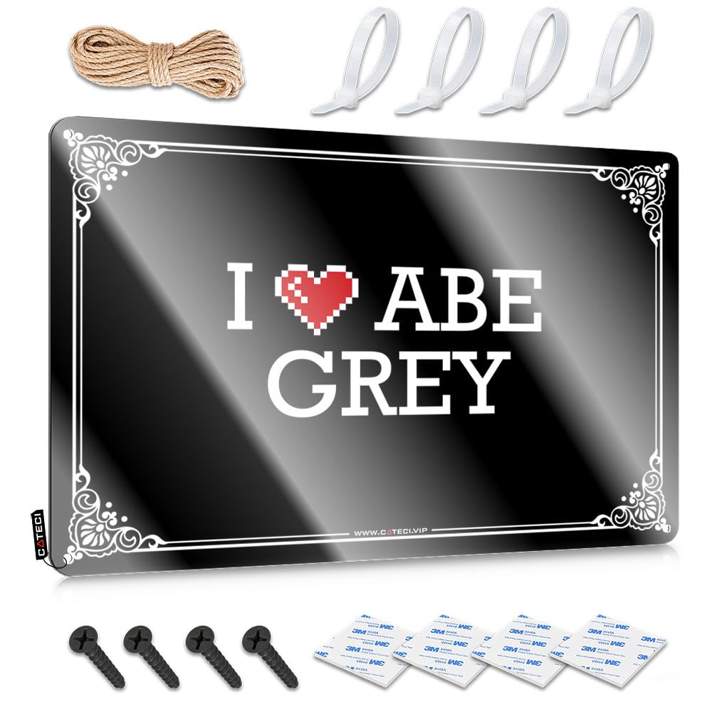 I Love Abe Grey Art Must | Industrial Soft Area Decorative Wall Art(30X40CM)