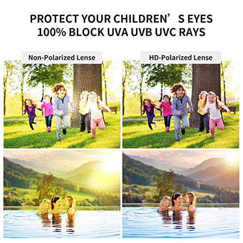 Acbluce Kids Sunglasses For Boys Girls Child Teen Youth Polarized Sport Baseball Cycling Green Glasses For Age 5-13 #TOP5