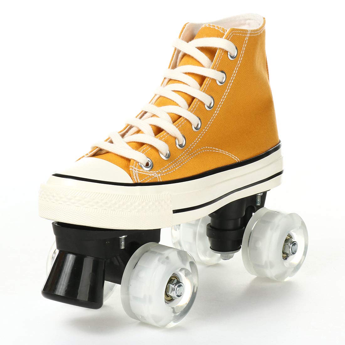 Patins roulettes Toile Quad Roller Skates pour Hommes Et Femmes Roller Quad Adulte Roller 4 Roues Enfant LED Patins à roulettes Artistiques Garçon Fille Retro Design