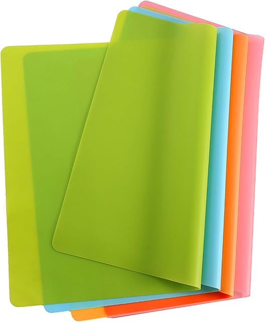 VEGCOO 4 Pieces Extra Large Silicone Mat Silicone Sheet for Crafts Jewelry Casting Resin Moulds Mat, A3 Large Silicone Sheet for Craft Clay Jewelry Multi-Purpose Protective Mat 40cm*30cm Size