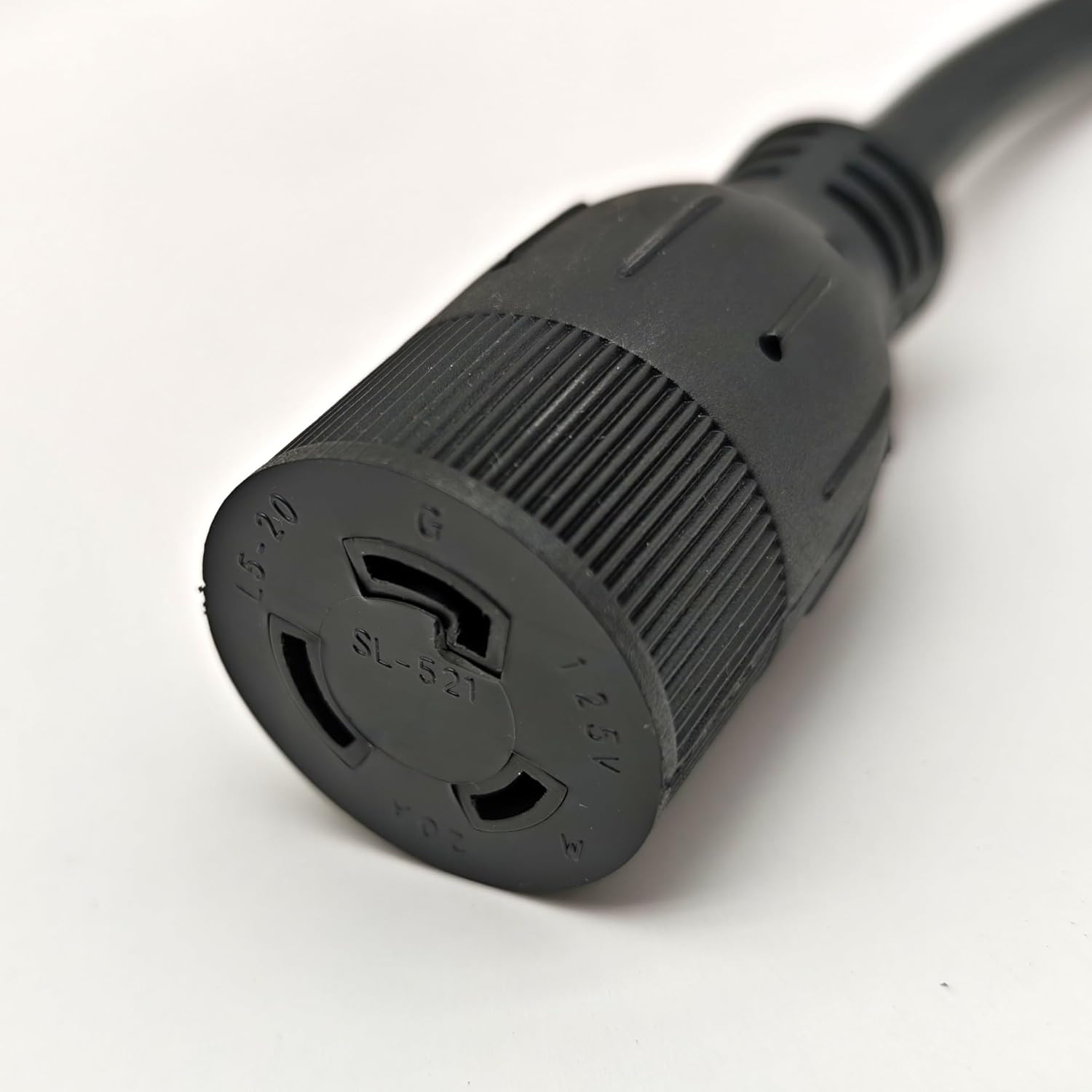 Parkworld 65399 NEMA L6-20P to L5-20R Adapter Cord, Output 20amp 125volt 1.5FT.