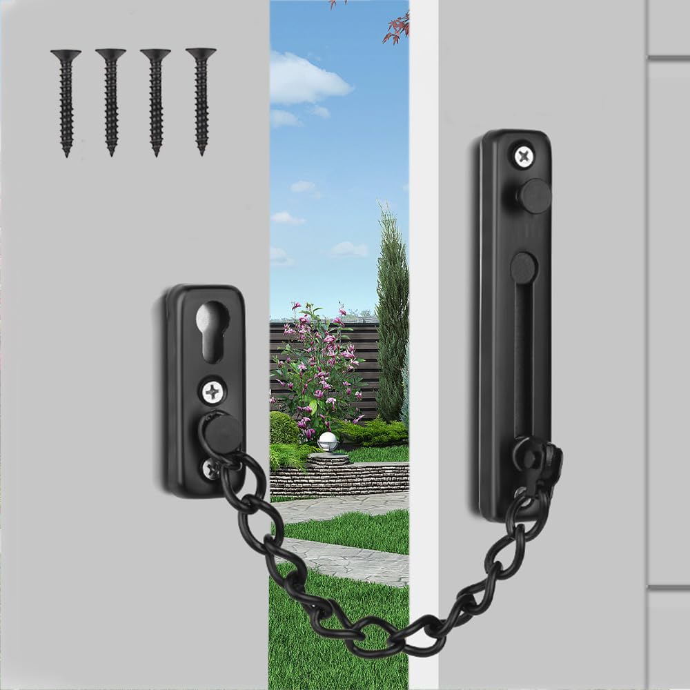 Security Chain Door Lock, Stainless Steel Door Chains for Front Door