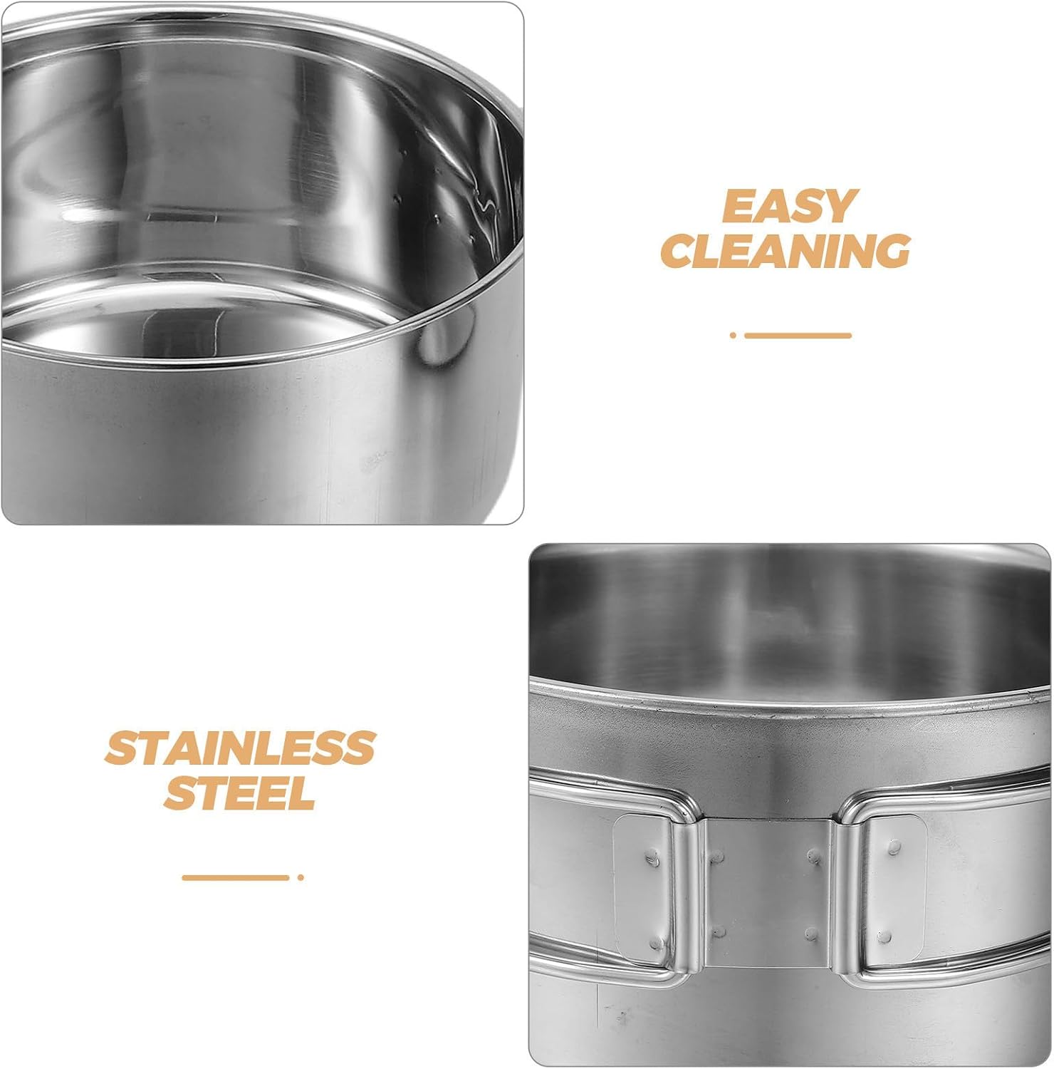 Camping Utensil Set Folding Stainless Steel Tableware Portable