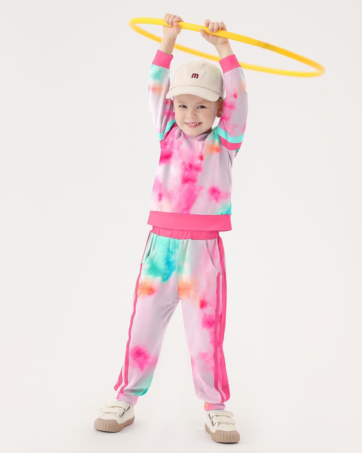 SANMIO Toddler Girl Clothes Outfits Cute Color Block Long Sleeves Top and Pants Sweatsuit 2 Piece Winter Clothing Set - Image 3