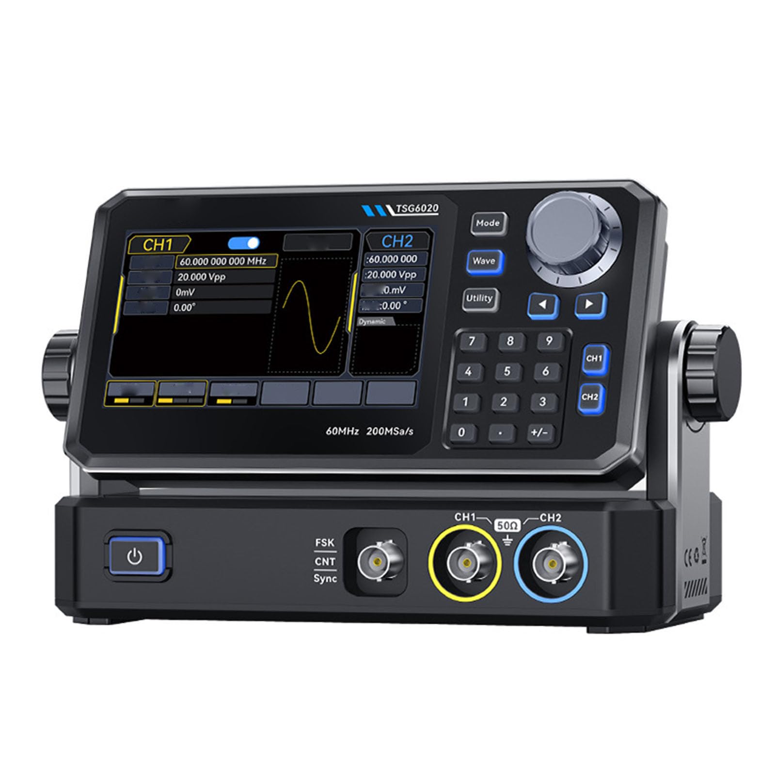 Jectse 30-MHz-Digitaloszilloskop, 2-Kanal-DDS-Signalgenerator-Multimeter, 200 /s Abtastrate, 4,3-Zoll-Touchscreen, Kfz-Oszilloskop-Frequenzanalysator