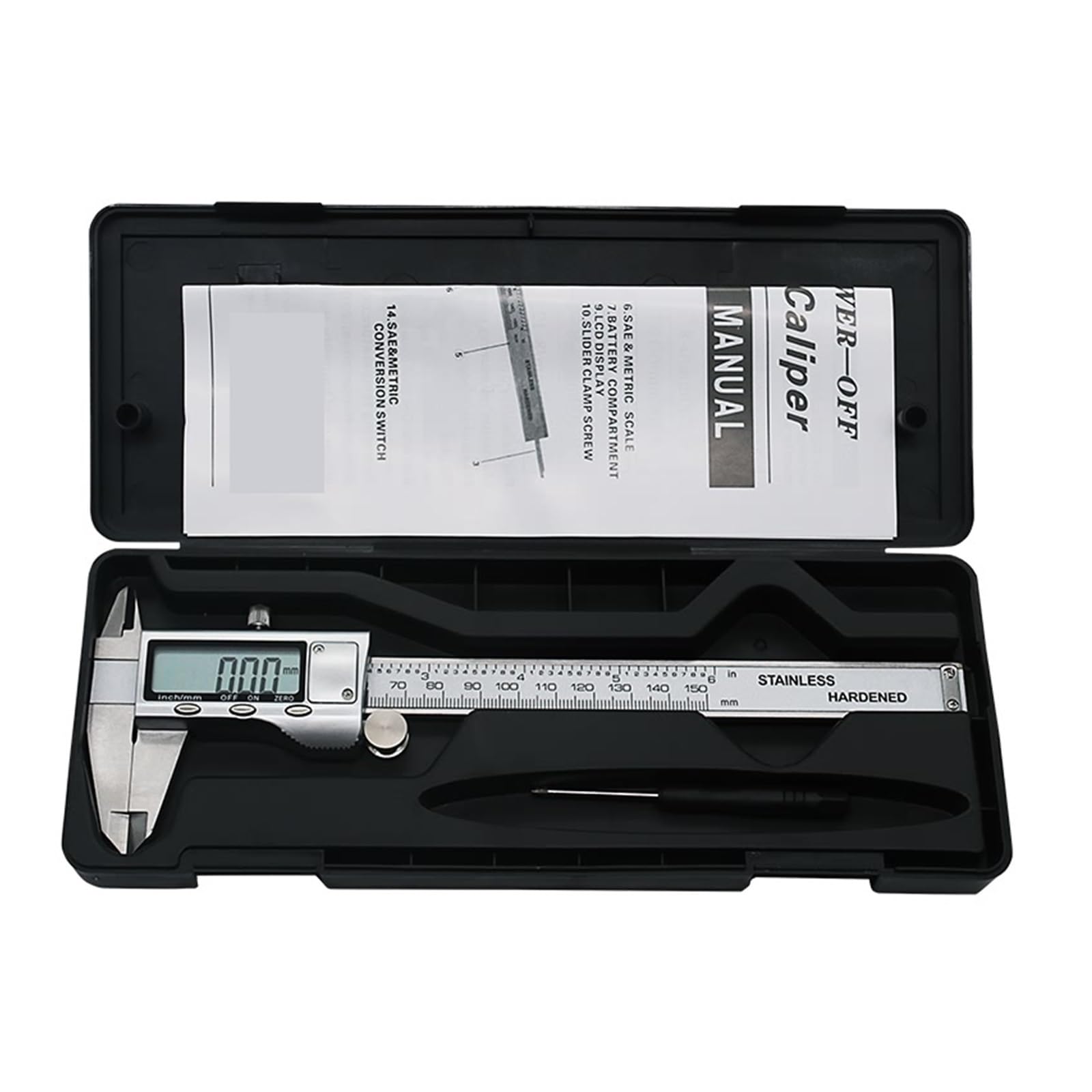 BDAYEK Vernier calipers 6 Inch 150mm Stainless Steel Electronic Digital Vernier Caliper Metal Micrometer Measuring