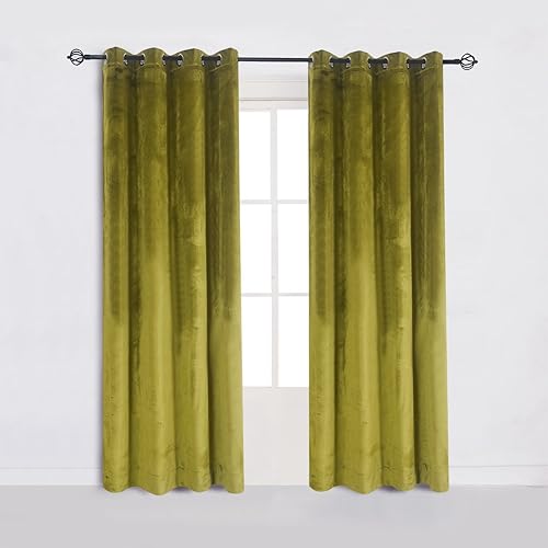 Olive Green Curtains Amazon Co Uk