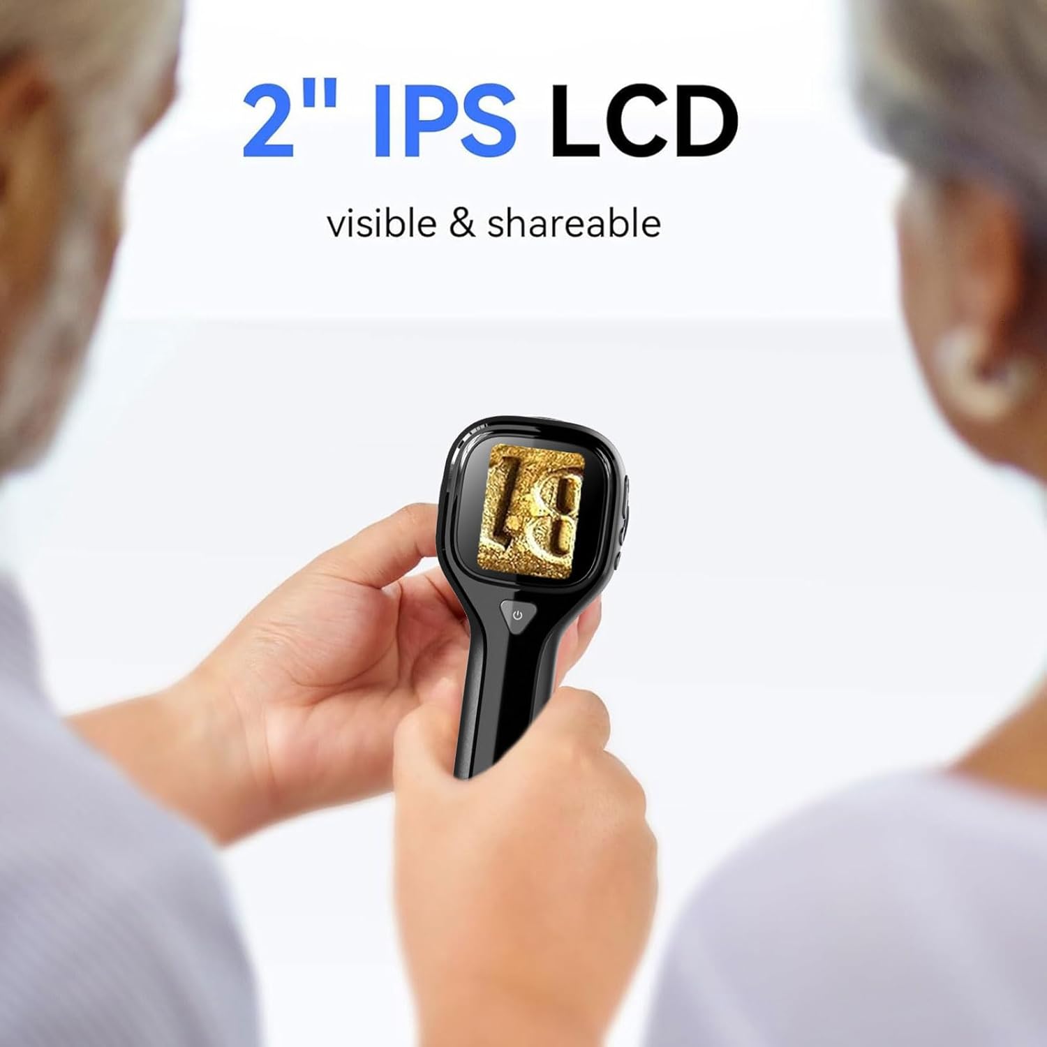 Handheld Inspection Microscope Featuring LCD Screen Easy Carry Trichome Magnifiers LED Light for Jewelry Plant Analysis Coin Collector Easy Carry Microscope Tool
