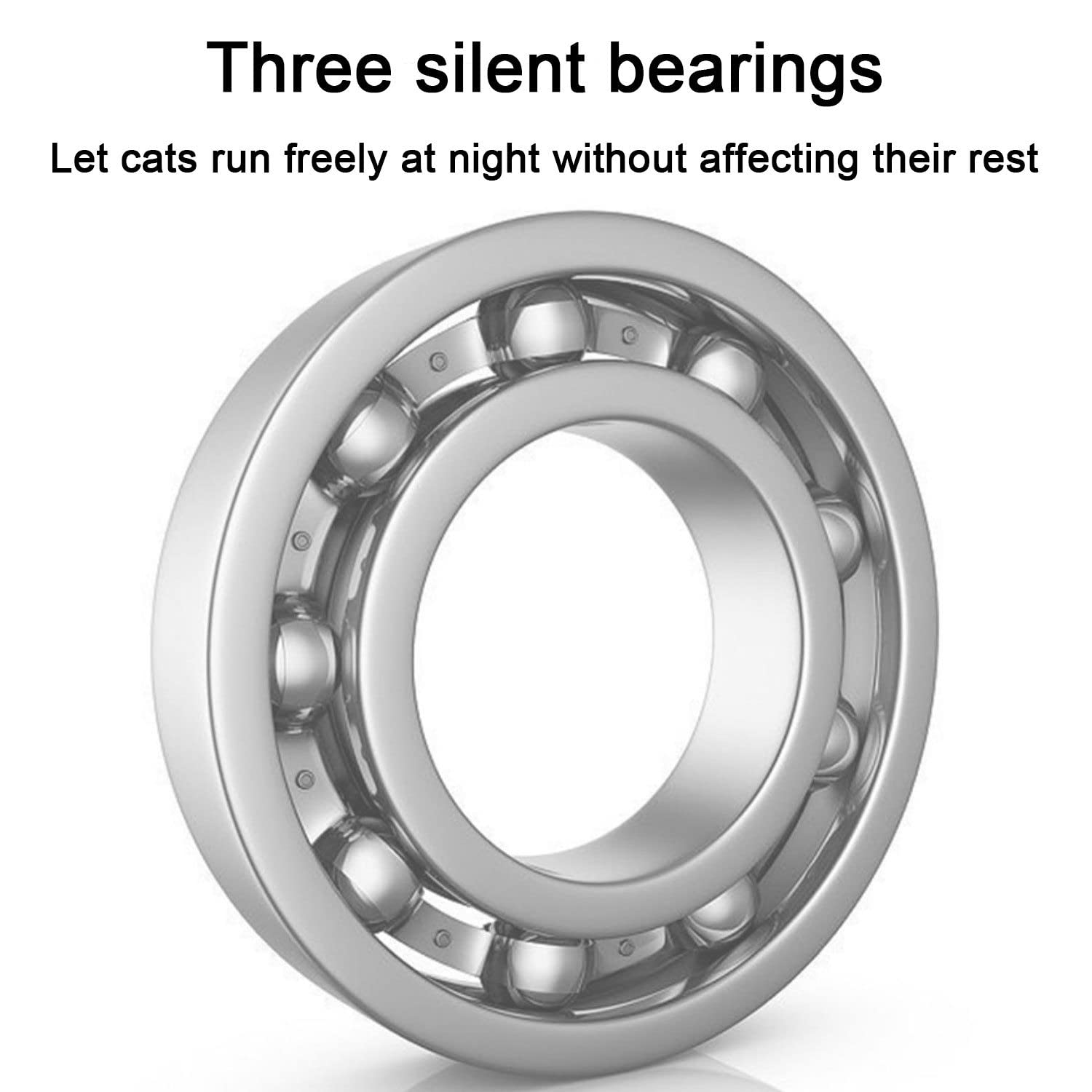 Safety Anti-Pinch Silent Cat Running Wheel, Cat Loopband met No-gap Design, Exercise Wheel for Indoor Cats, Cats Weight Lossing Device Gezonde Fitness, Bruin (Size : L