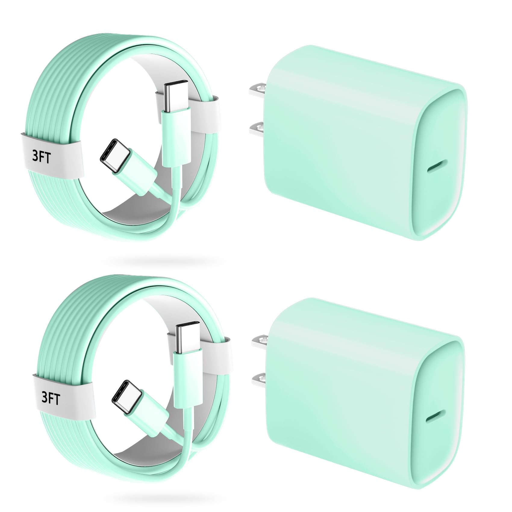 Phone 18 17 16 Pro Max Charger Fast Charging, 20W Phone Duo USB C Charger