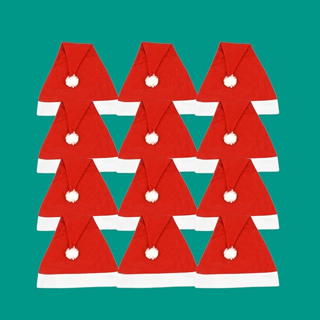 Foto 7 de 8 de Ciffre 12 piezas en un conjunto gorro navideño gorro de Papá Noel gorro de invierno gorros Papá Noel rojo