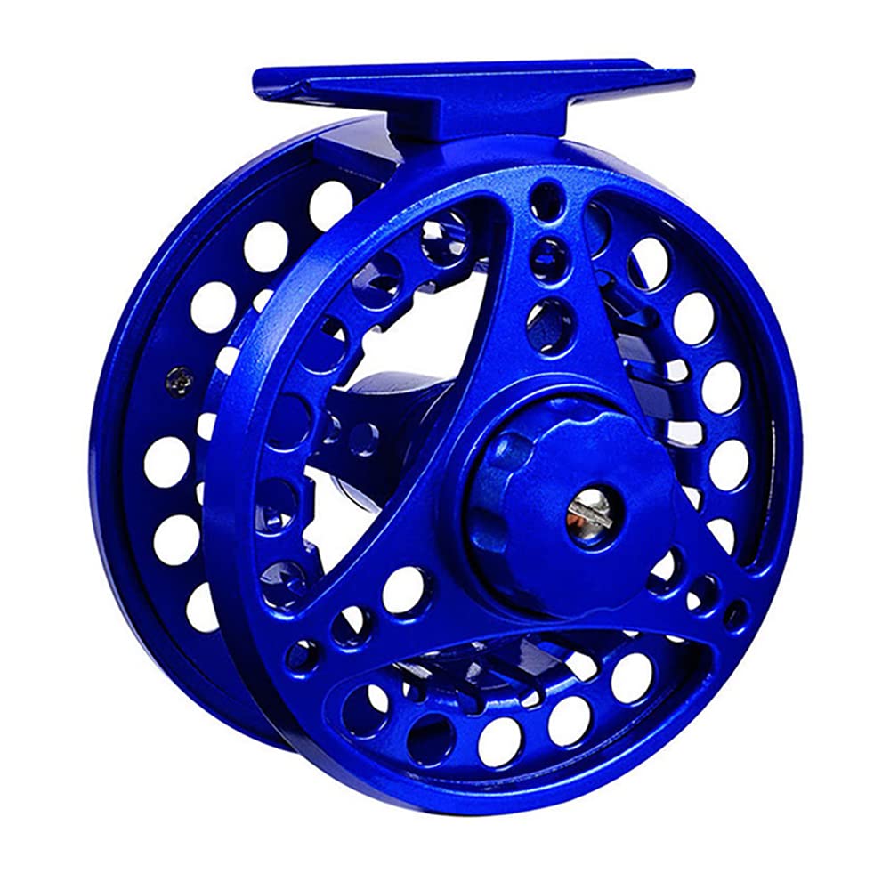 FANGBLUE Fly Fishing Reel Aluminum Alloy 3/4 WT Large Arbor 2+1BB Interchangeable for Saltwater and Freshwater Fly Wheel 3/4 WT (Blue)