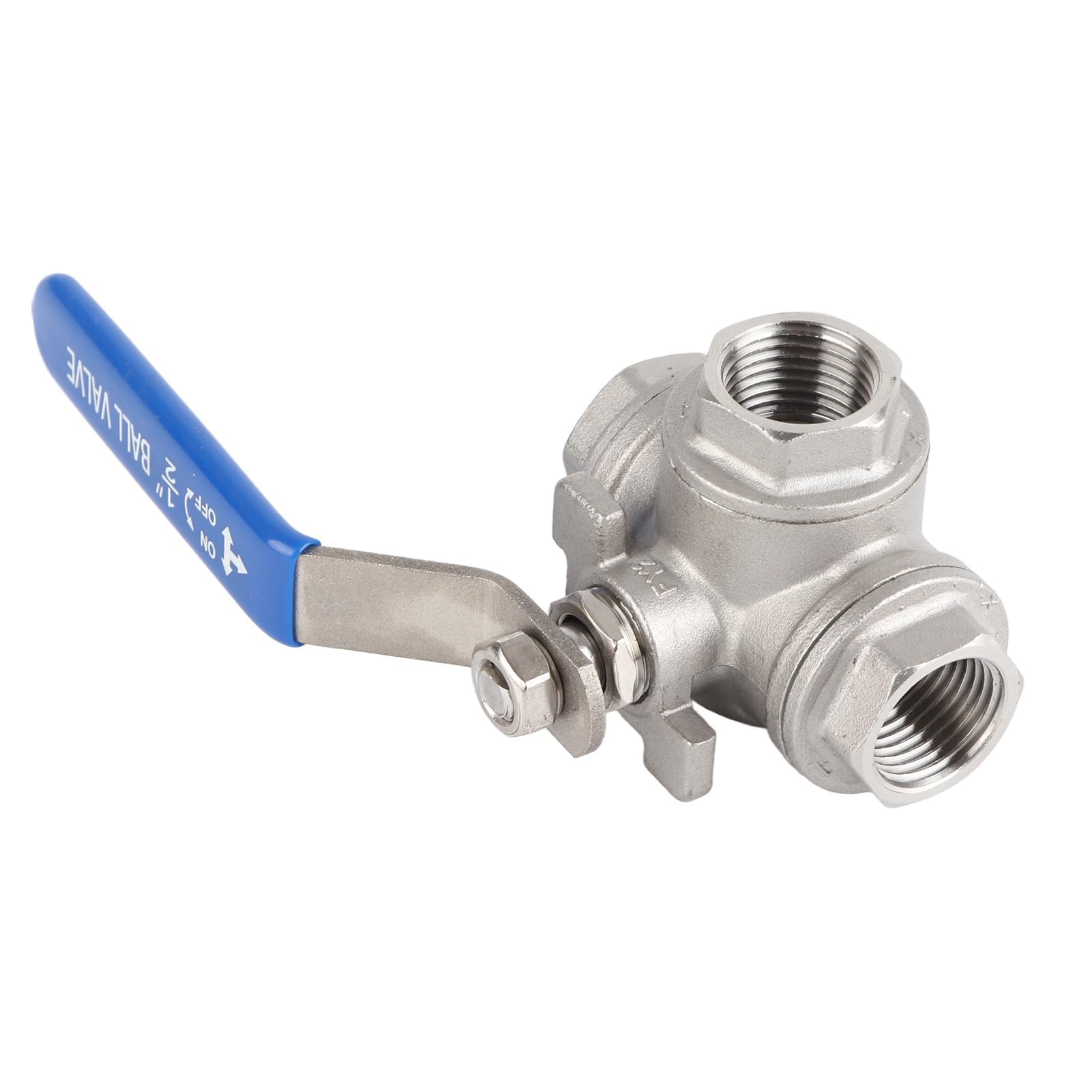 1 Unidad DN15 1/2 "válvula de Bola de Puerto Estándar Válvula de Bola de Puerto T de 3 Vías Válvula de Bola SUS304 de Acero Inoxidable Conector de Rosca Hembra
